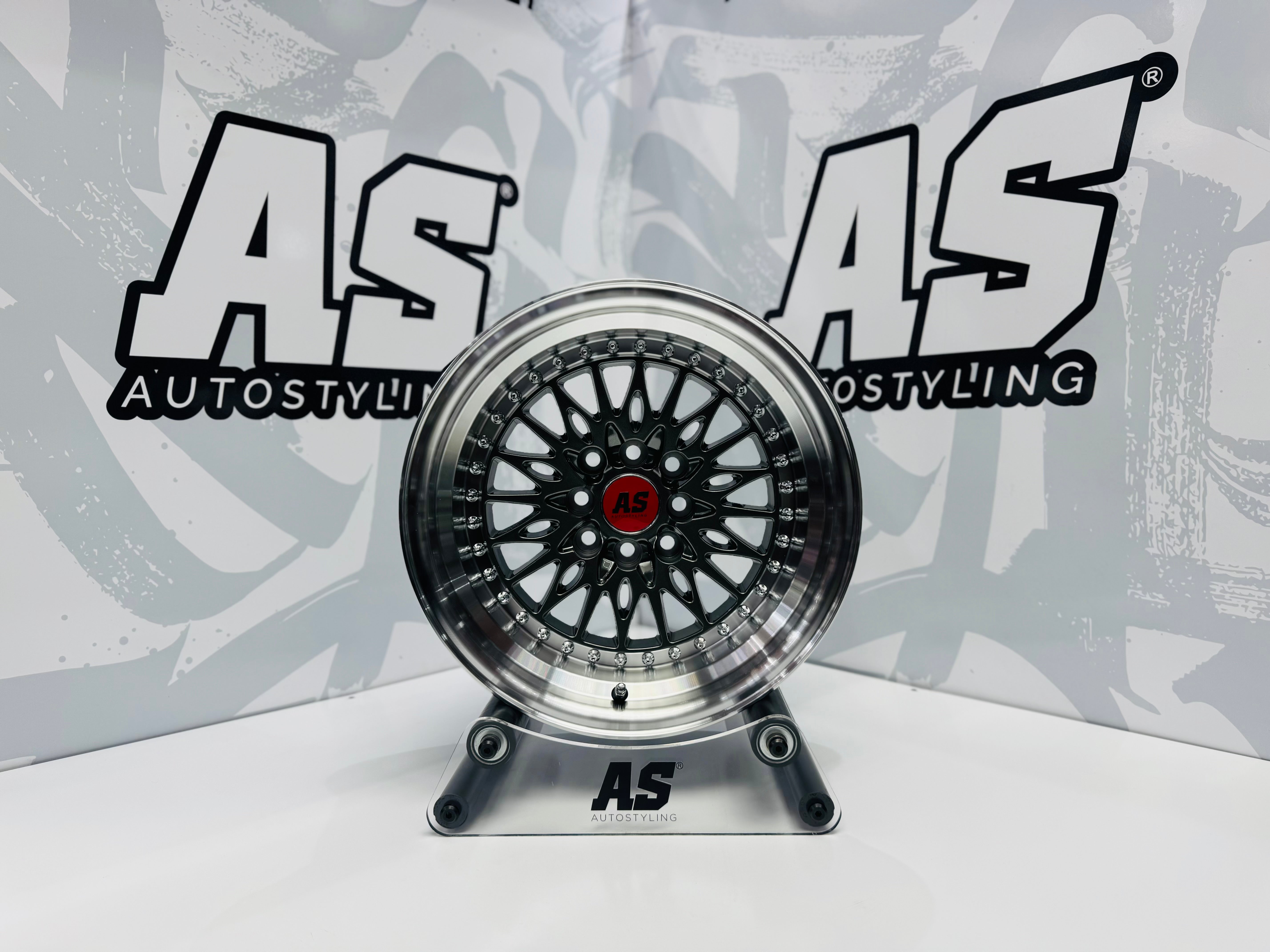 15” AS- M7579 4/100 4/114 gunmetal grey wheels