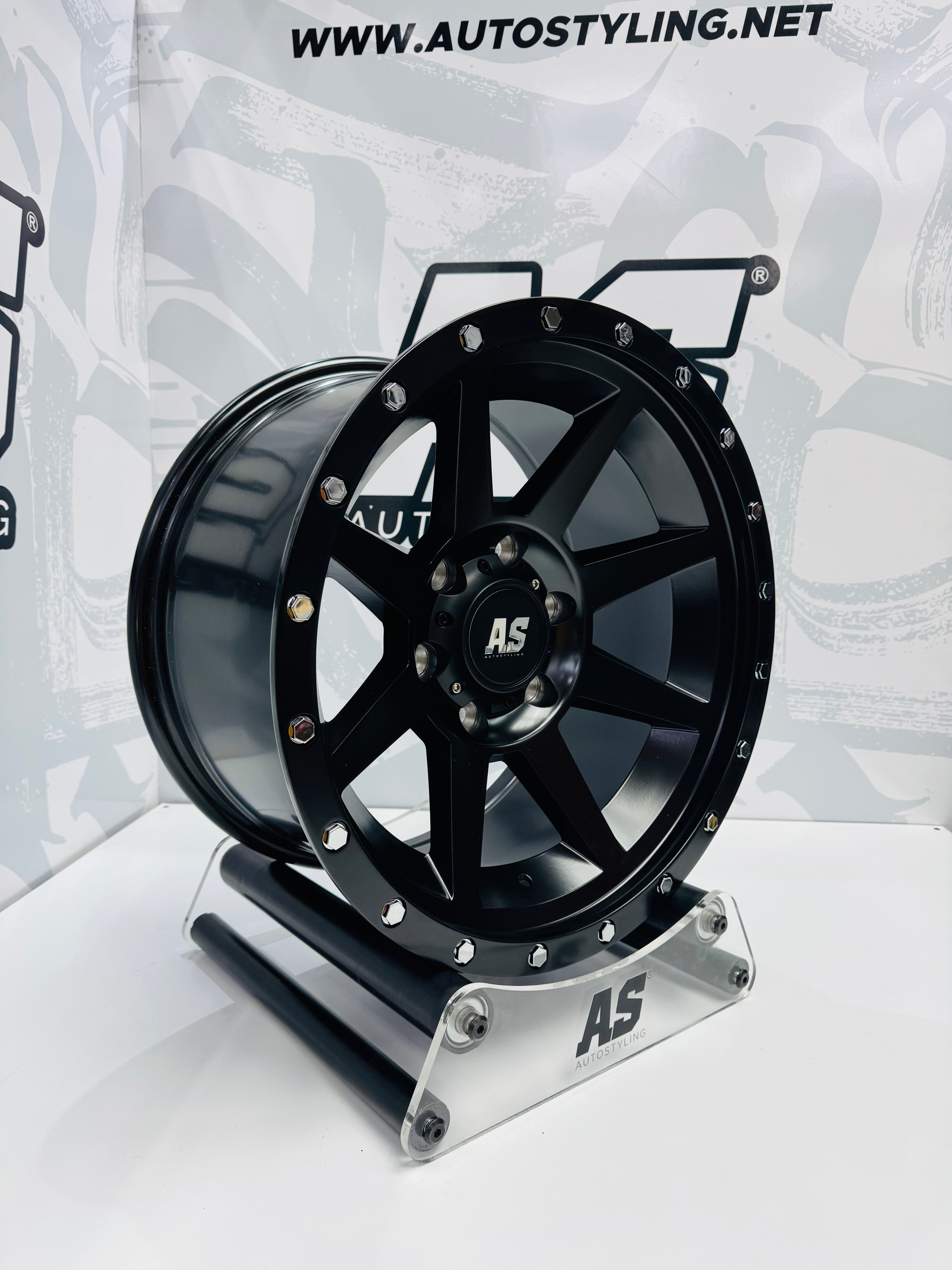 17” AS-8003 4x4 rims  6/139 PCD MATT BLACK
