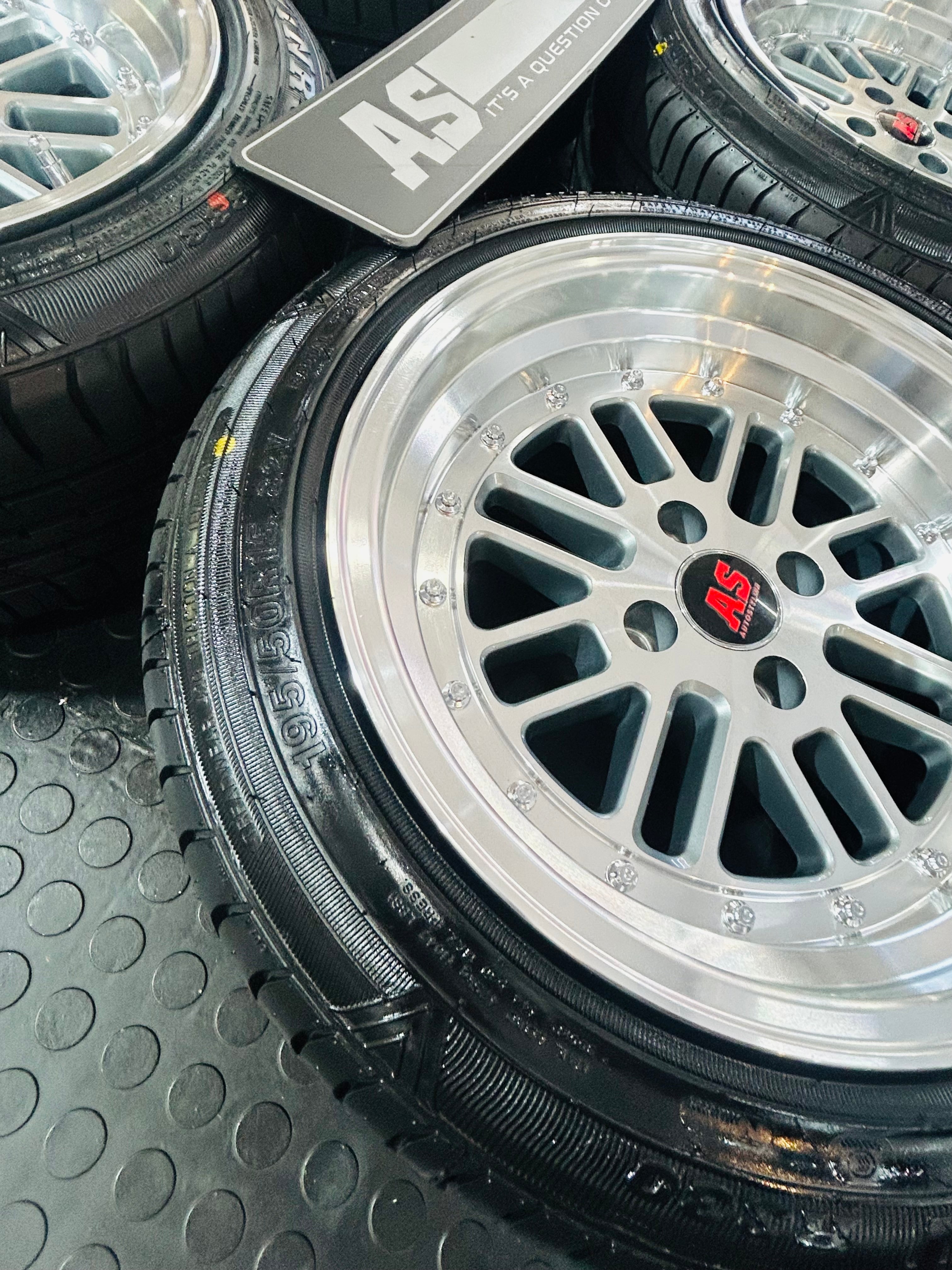 RIM & TYRE COMBO DEAL 15” 2009   4x100 + 195/50/15  TYRES  - BRAND NEW
