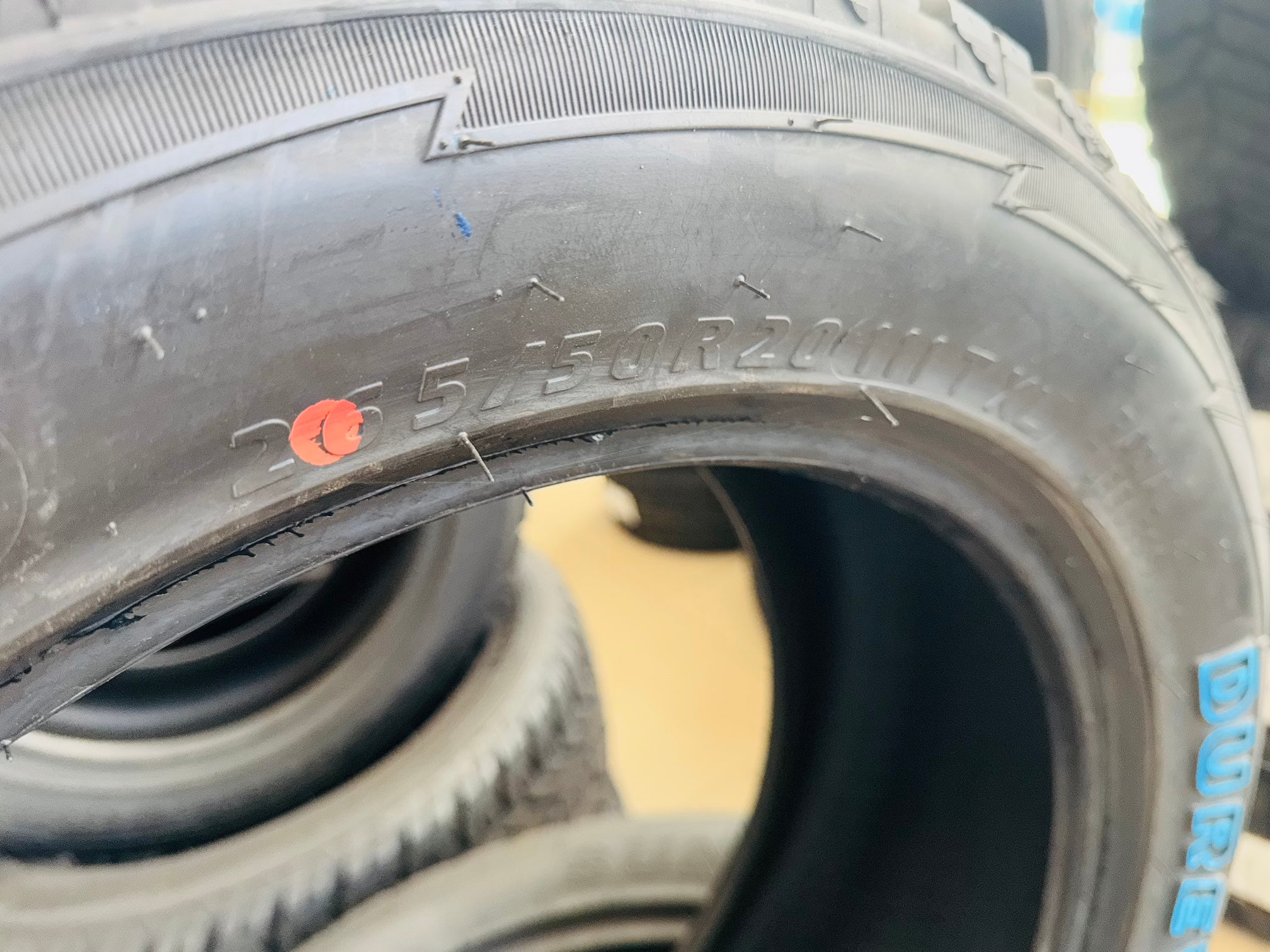 265/50/20 SUNWIDE DUREVOLE A/T TYRE WHITE LETTER