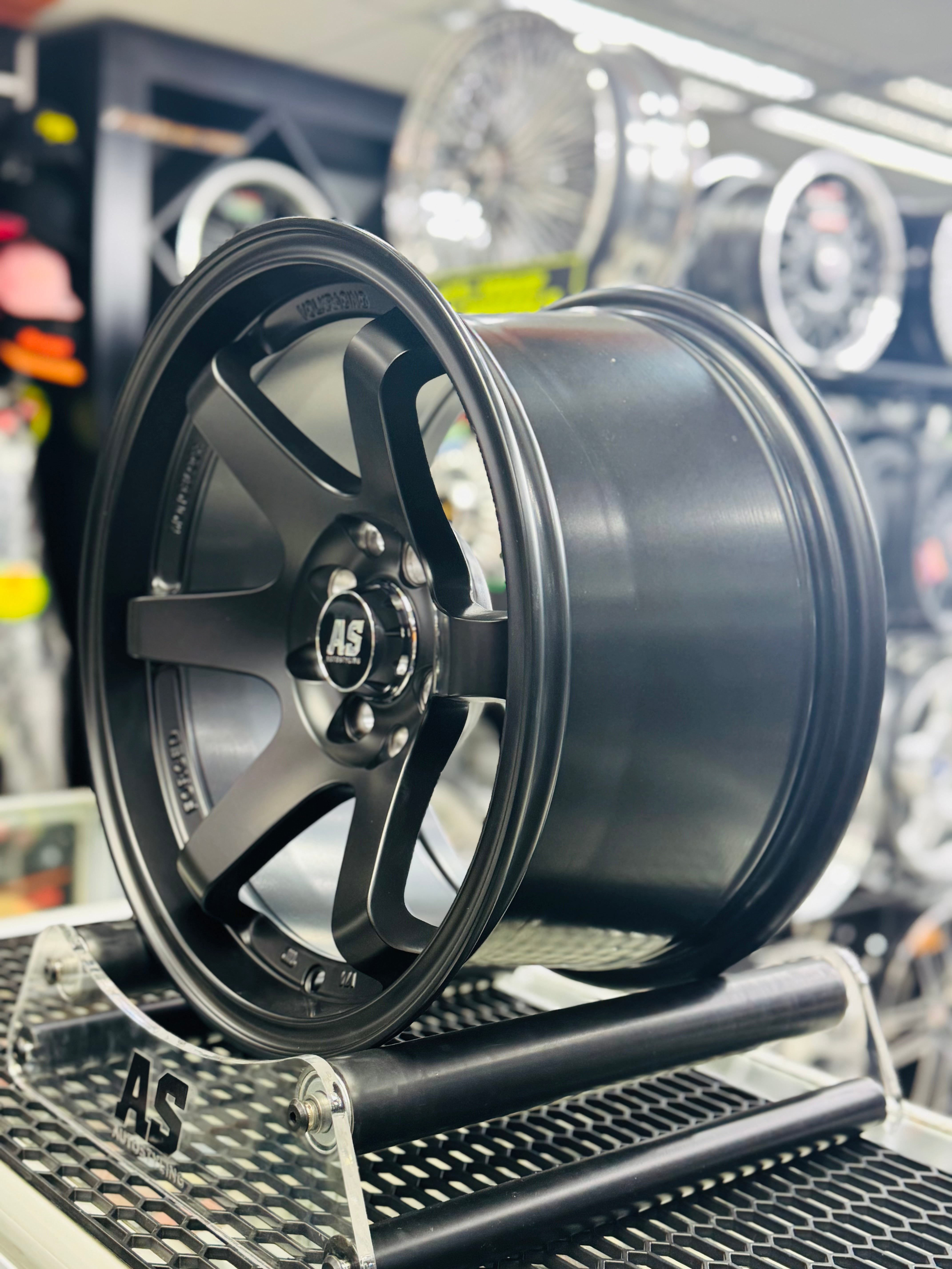 15” AS- TE37 4x100 & 4x114  Matt black