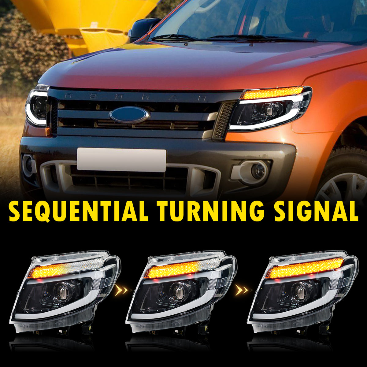 SUITABLE TO FIT - RANGER T6 (12-15) DRL LED PROJECTOR UPGRADE HEADLIGHTS - Autostyling Klerksdorp