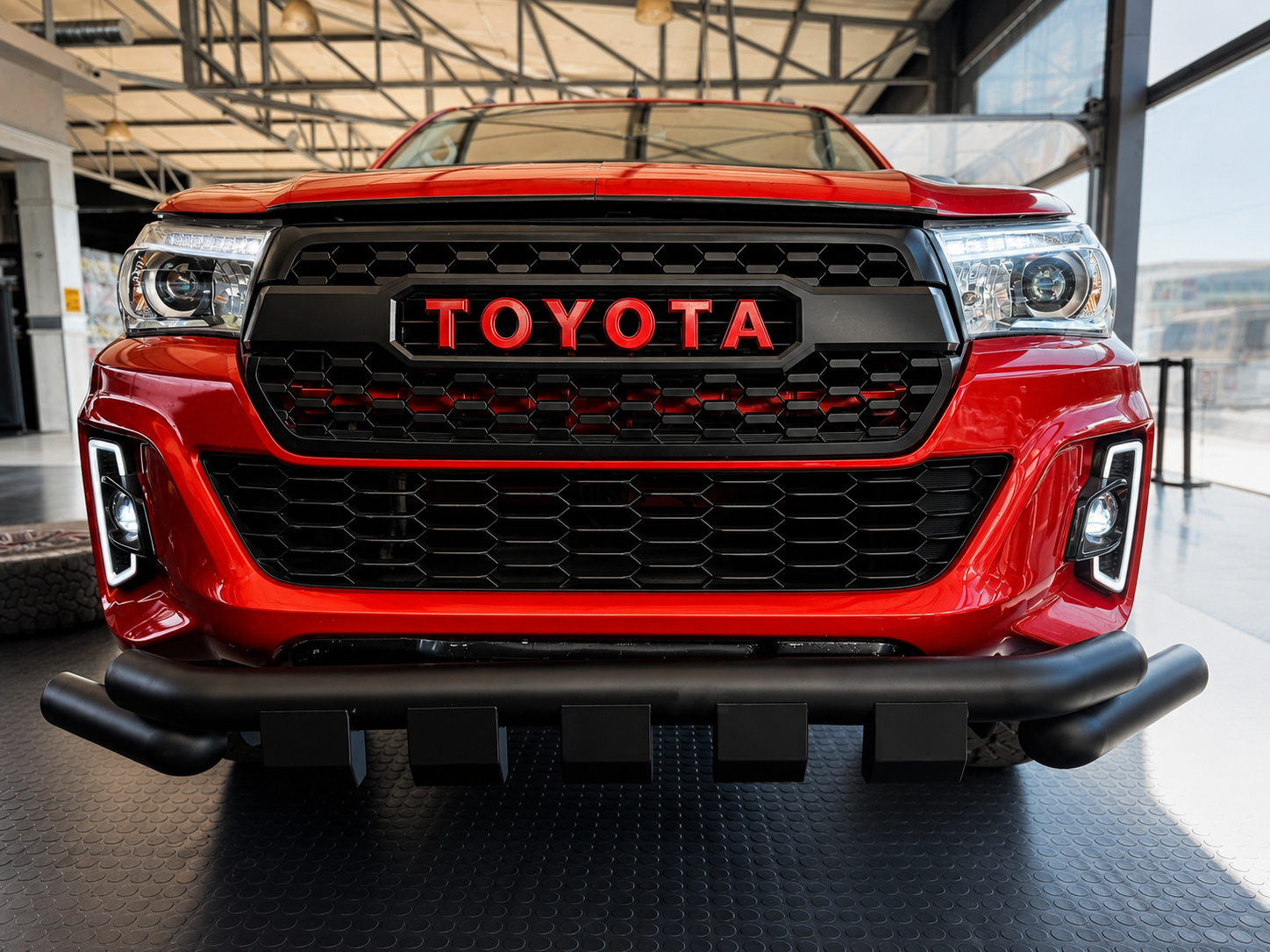 TOYOTA HILUX 2016+ BUMPER GUARD / NUDGE BAR / STYLING BAR BLACK - Autostyling Klerksdorp