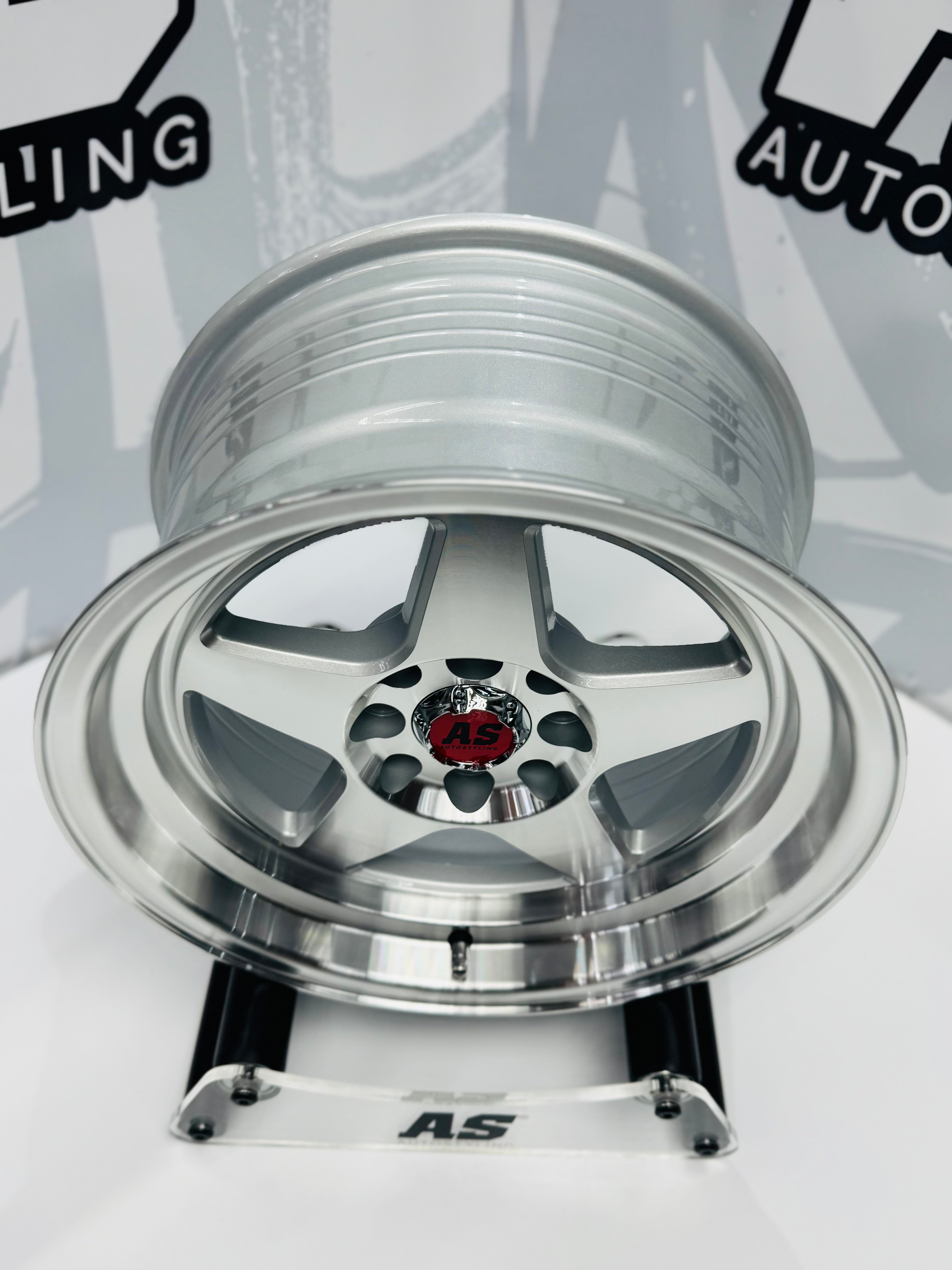 15” AS- 7702 4/100 4/108 silver wheels