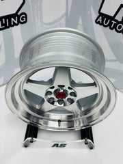15” AS- 7702 4/100 4/108 silver wheels