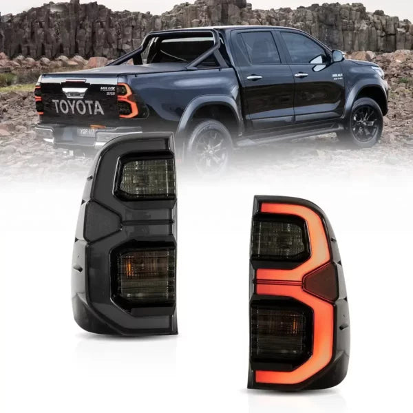 2015 to 2022 GD6 style Toyota Hilux SR5 8th Gens (GUN125,GUN126R) Vland LED Tail Lights With Dynamic Welcome Lighting