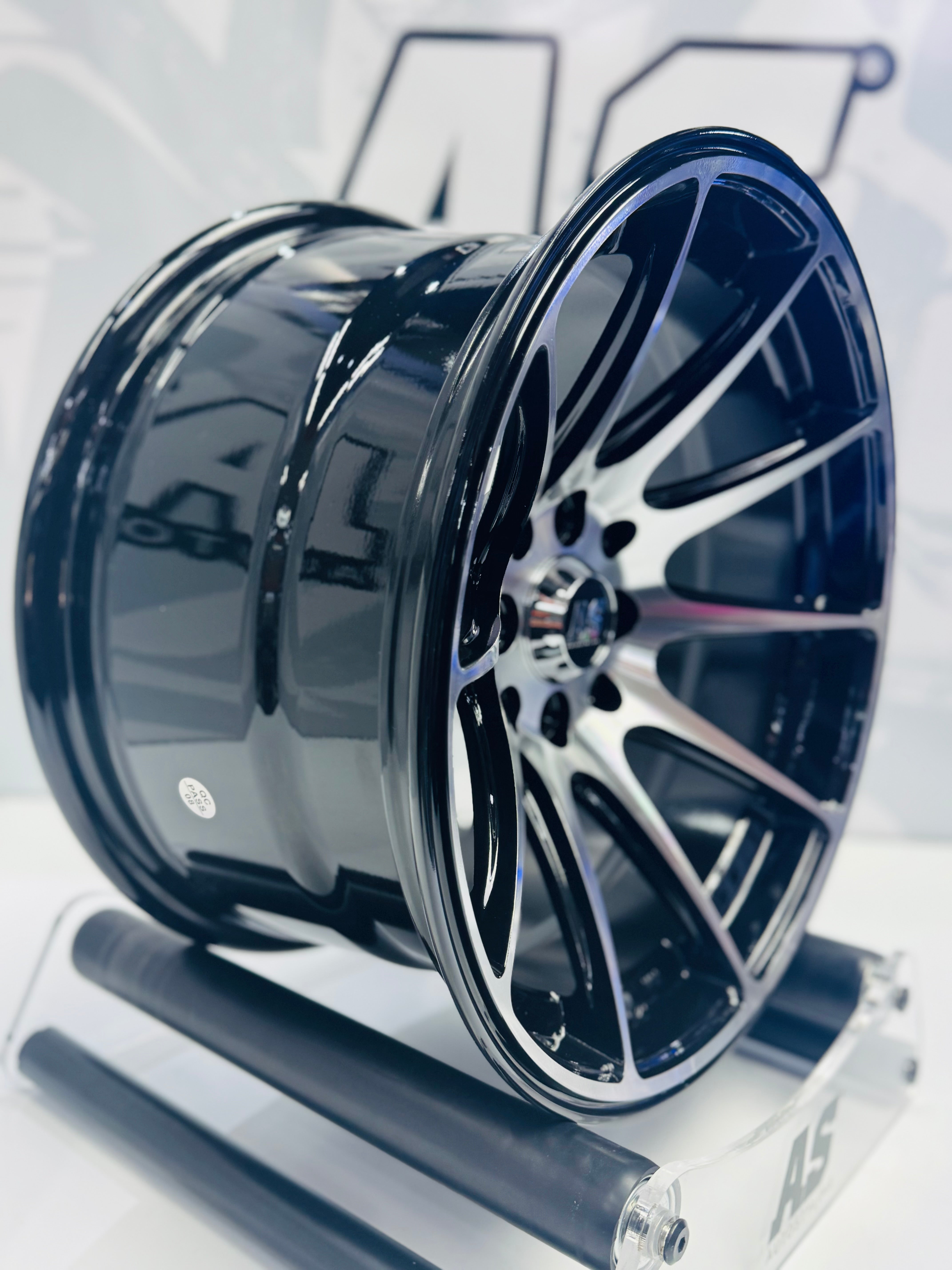 15” AS XXR  - M8957 4x100 4x114  Machine black - Autostyling Klerksdorp
