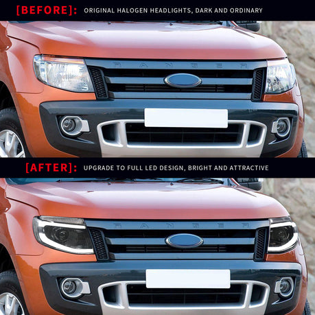 SUITABLE TO FIT - RANGER T6 (12-15) DRL LED PROJECTOR UPGRADE HEADLIGHTS - Autostyling Klerksdorp