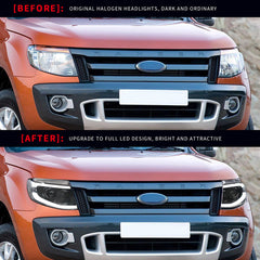 SUITABLE TO FIT - RANGER T6 (12-15) DRL LED PROJECTOR UPGRADE HEADLIGHTS - Autostyling Klerksdorp