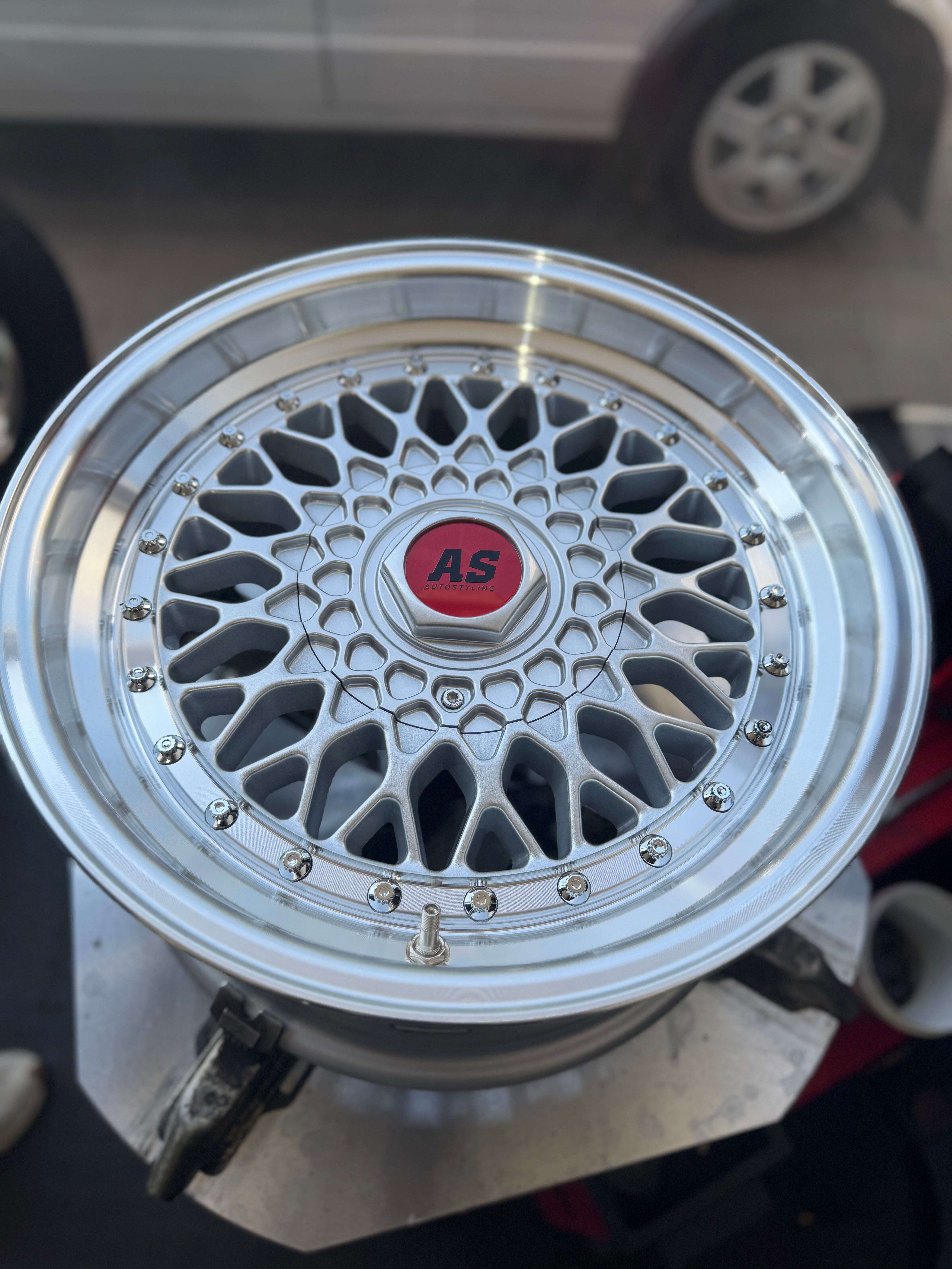 16” AS-MESH 8/9j 4/100 & 5/100 multi hole  SILVER