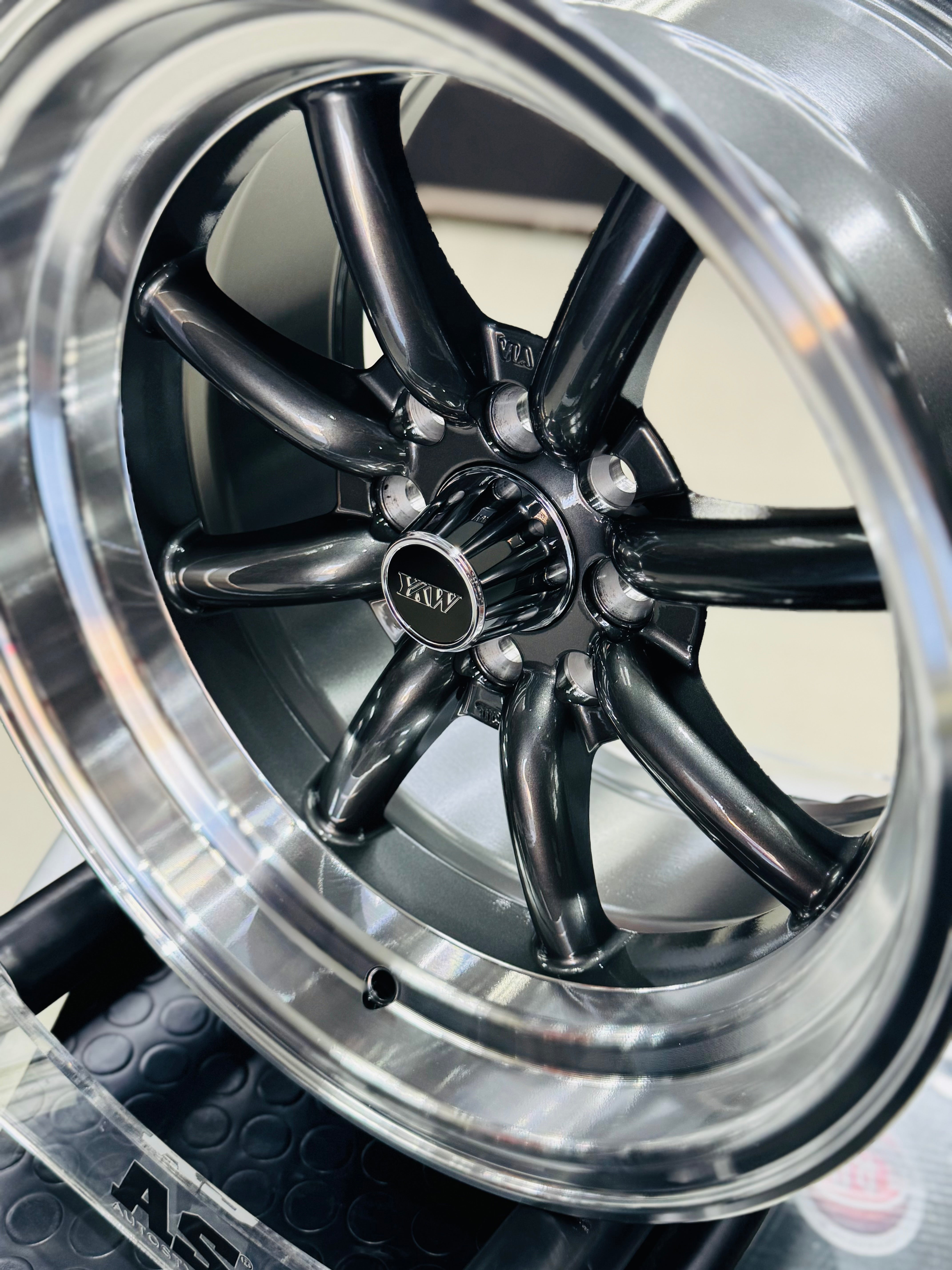 15” AS-WATA 8J/9J  4/100 4/114 GUNMETAL RIMS