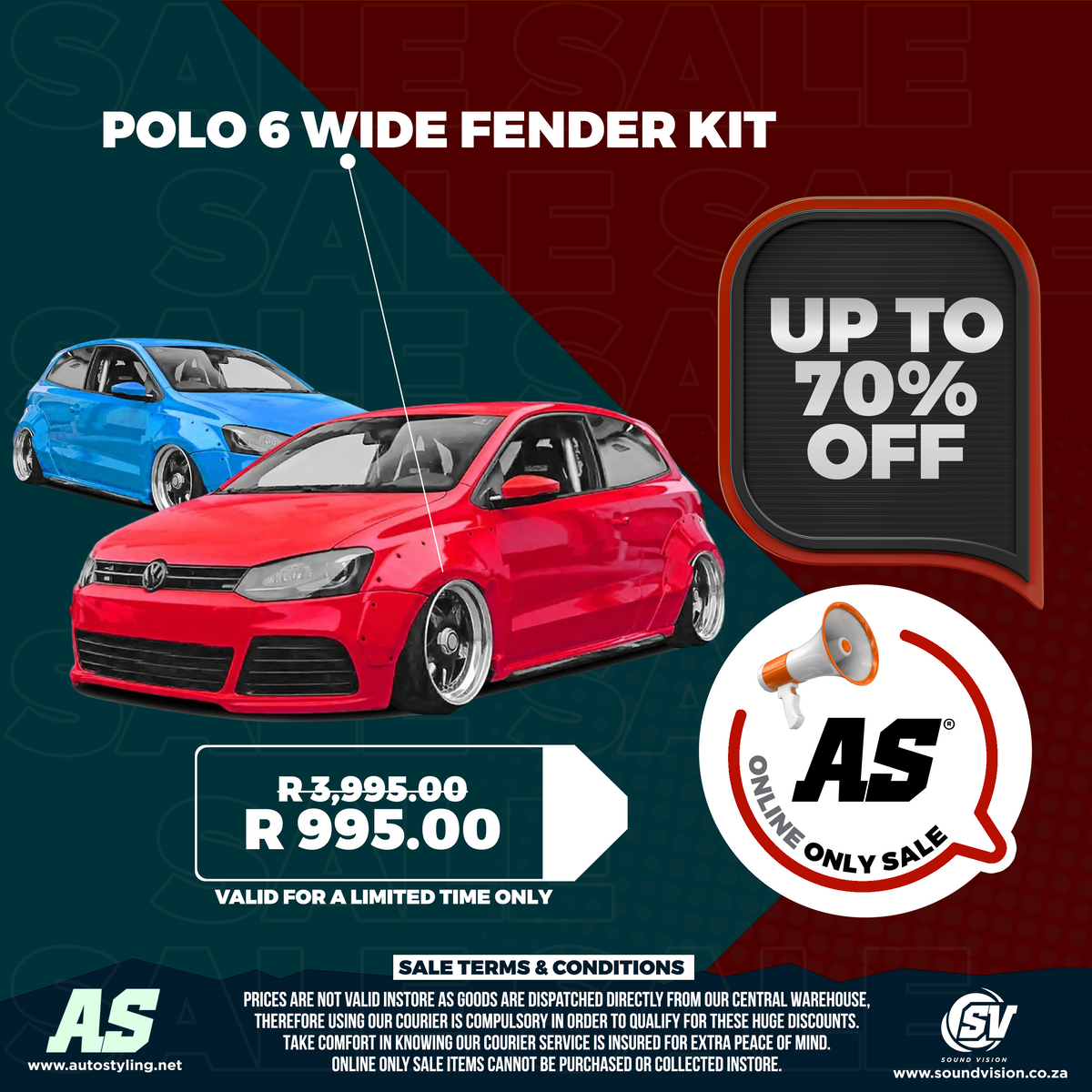 Polo 6 wide fender kit