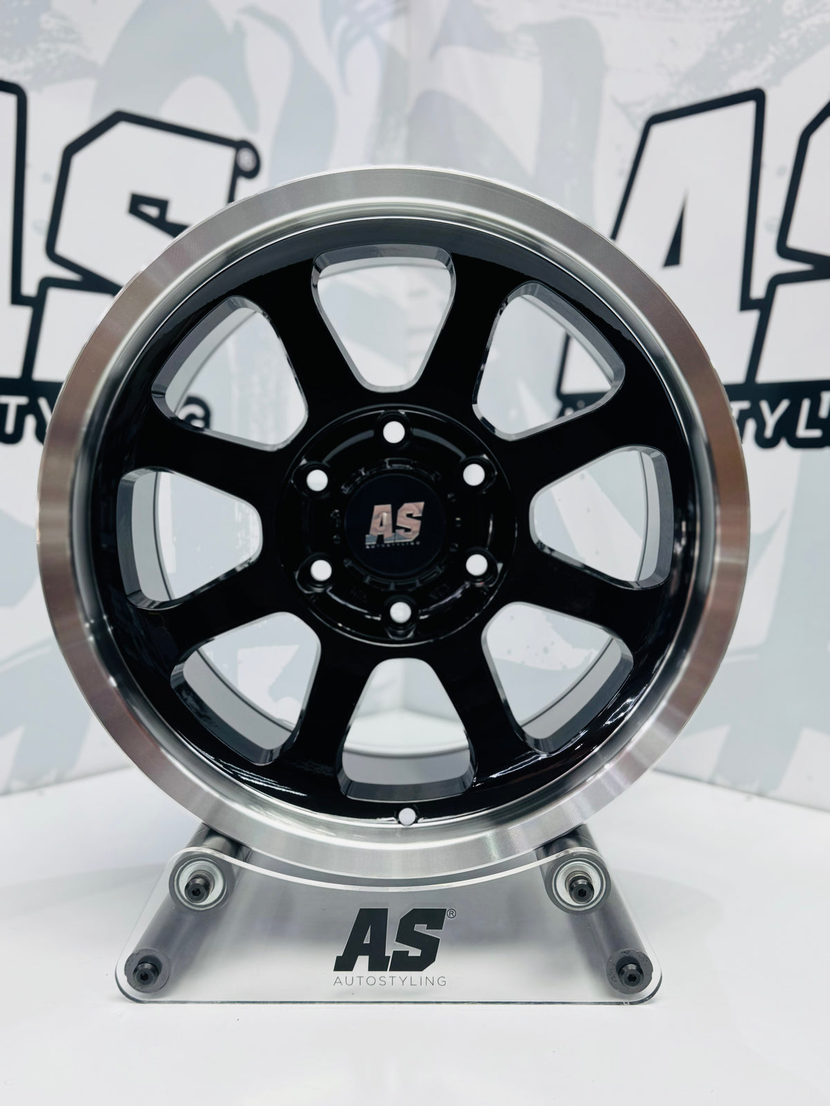 17” AS-XPF020 4x4 rims  6/139 PCD  BLACK with MACHINE LIP