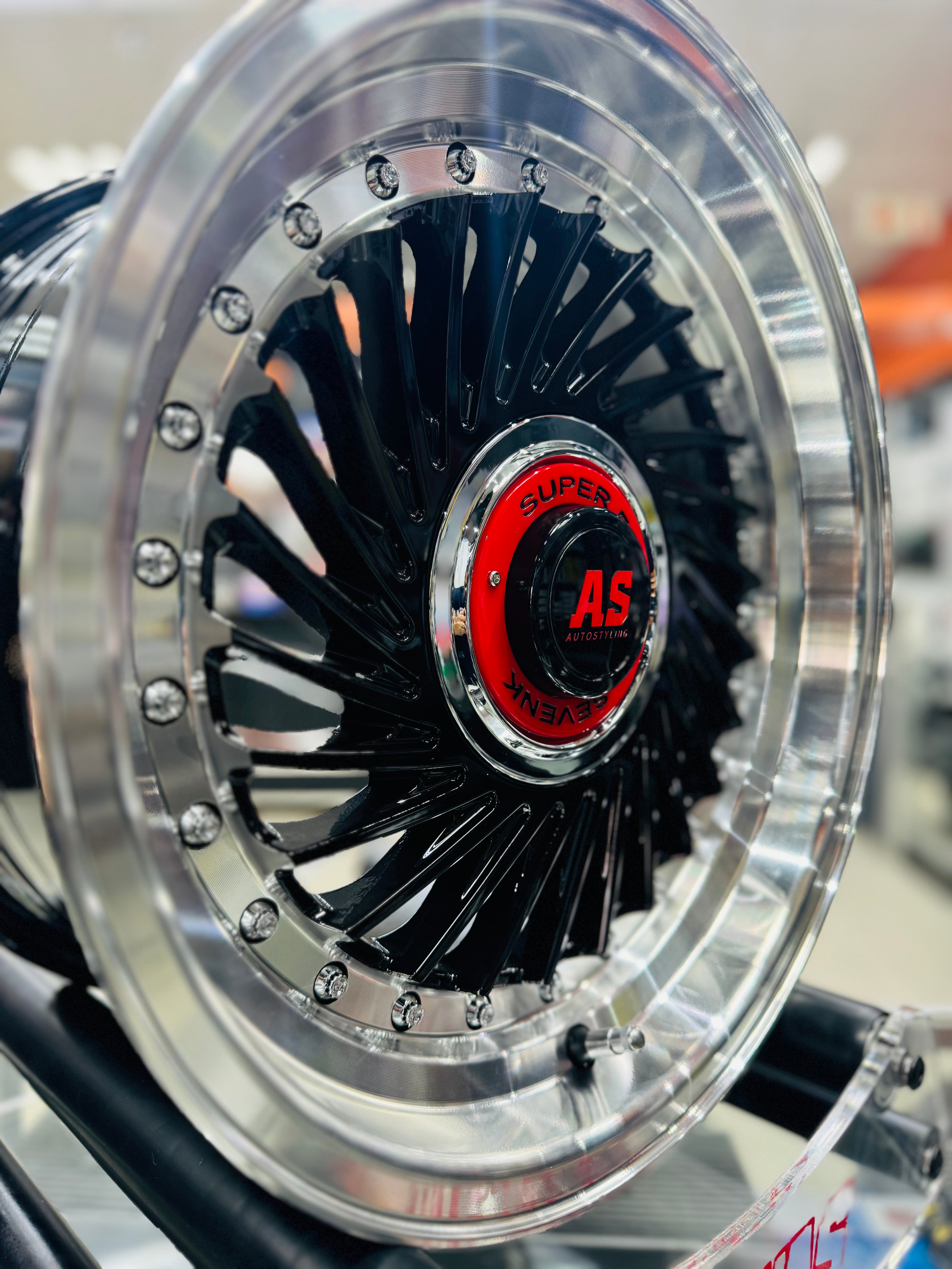 15” AS- SUPERFIN GLOSS BLACK 5/100 5 /114  wheels