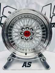 15” AS-7569 MESH  SILVER  4/100 4/114 wheels