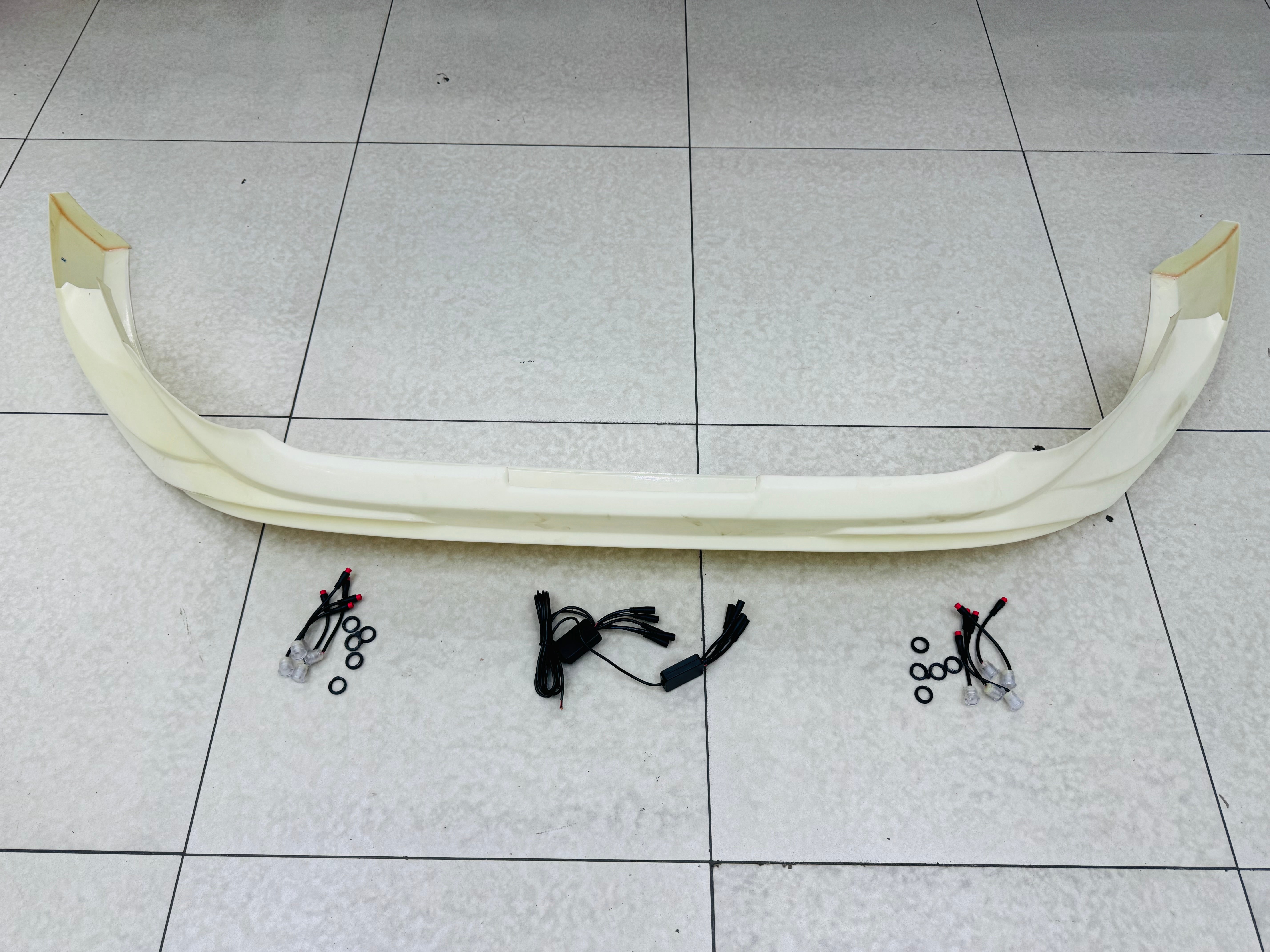 TOYOTA HILUX REVO BUMPER ADD ON SPOILER PLASTIC with 10x LED