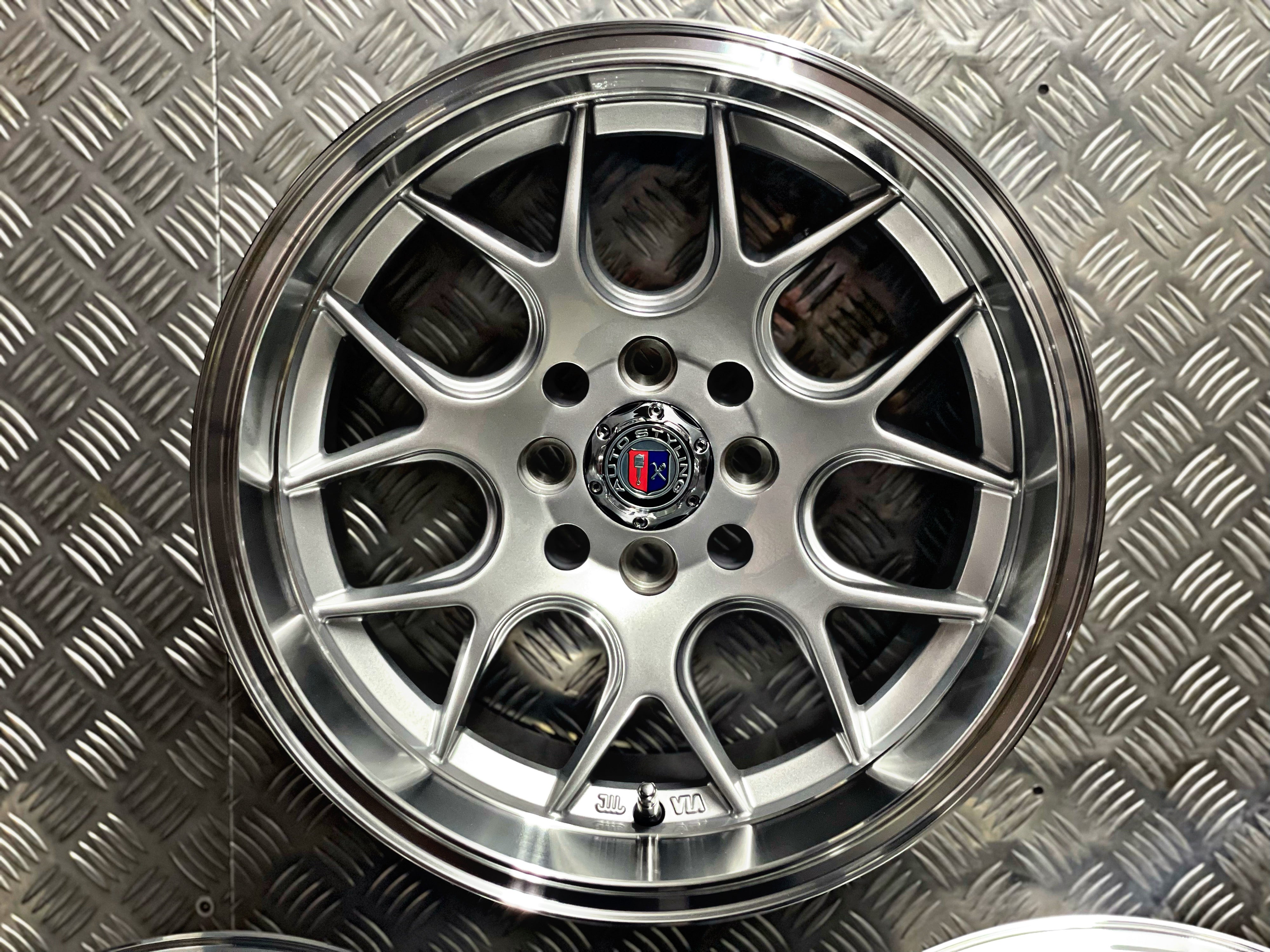 15” AS- 7695  4/100 4/114 silver wheels