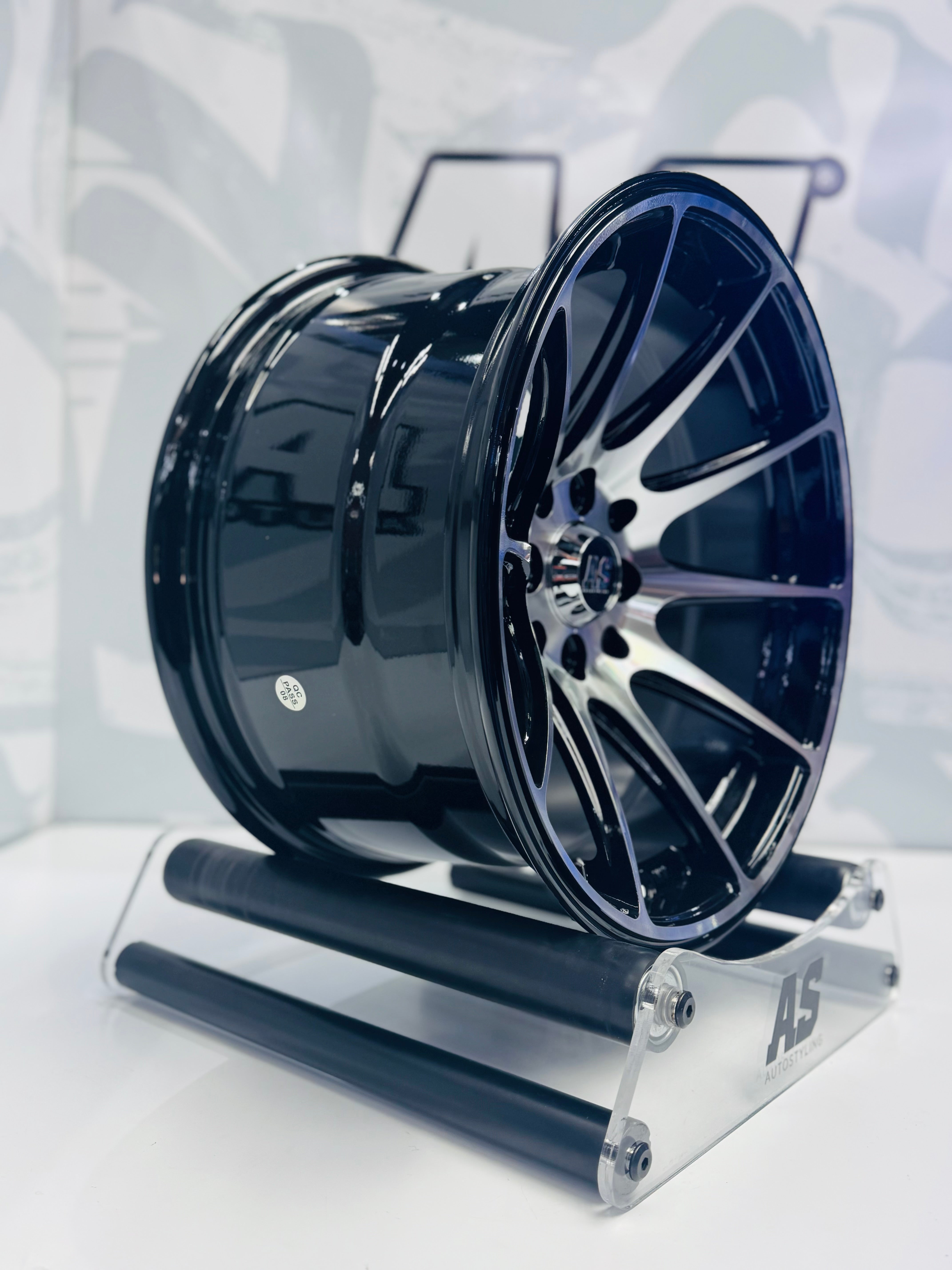 15” AS XXR  - M8957 4x100 4x114  Machine black - Autostyling Klerksdorp