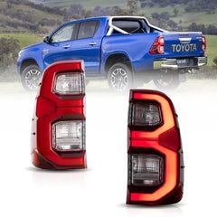 2015 to 2022 GD6 style Toyota Hilux SR5 8th Gens (GUN125,GUN126R) Vland LED Tail Lights With Dynamic Welcome Lighting