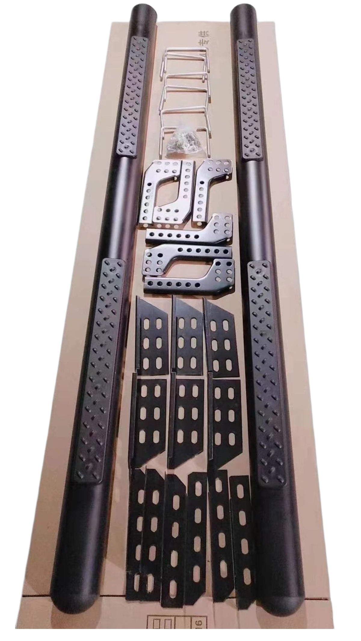 Universal side steps double cab black