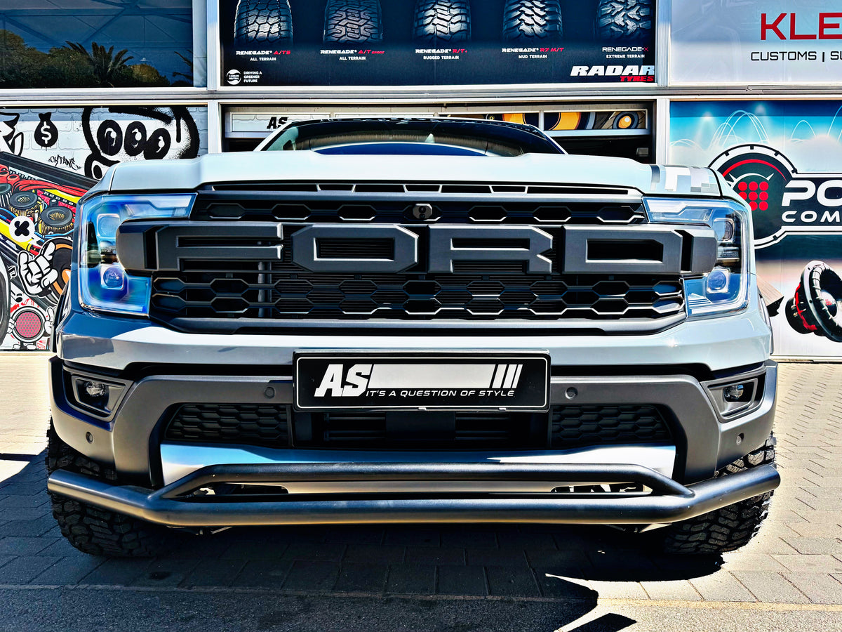 FORD RAPTOR RANGER/ EVEREST  NEXT GEN 2023 BUMPER GUARD / NUDGE BAR / STYLING BAR NEW MODEL DOUBLE BAR  BLACK FITS ALL NEW GENERATION FORD RANGERS NEW MODEL