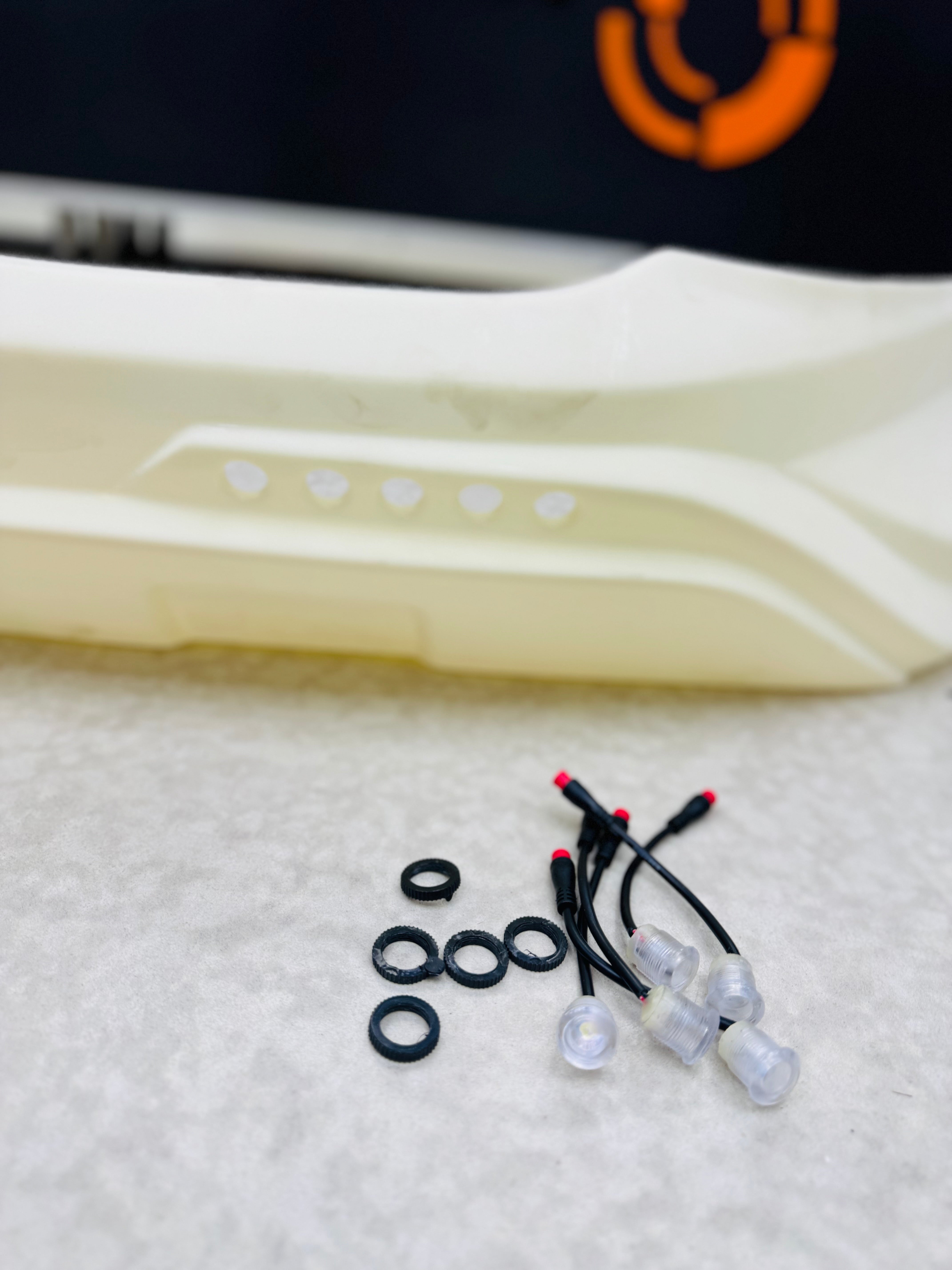 TOYOTA HILUX REVO BUMPER ADD ON SPOILER PLASTIC with 10x LED