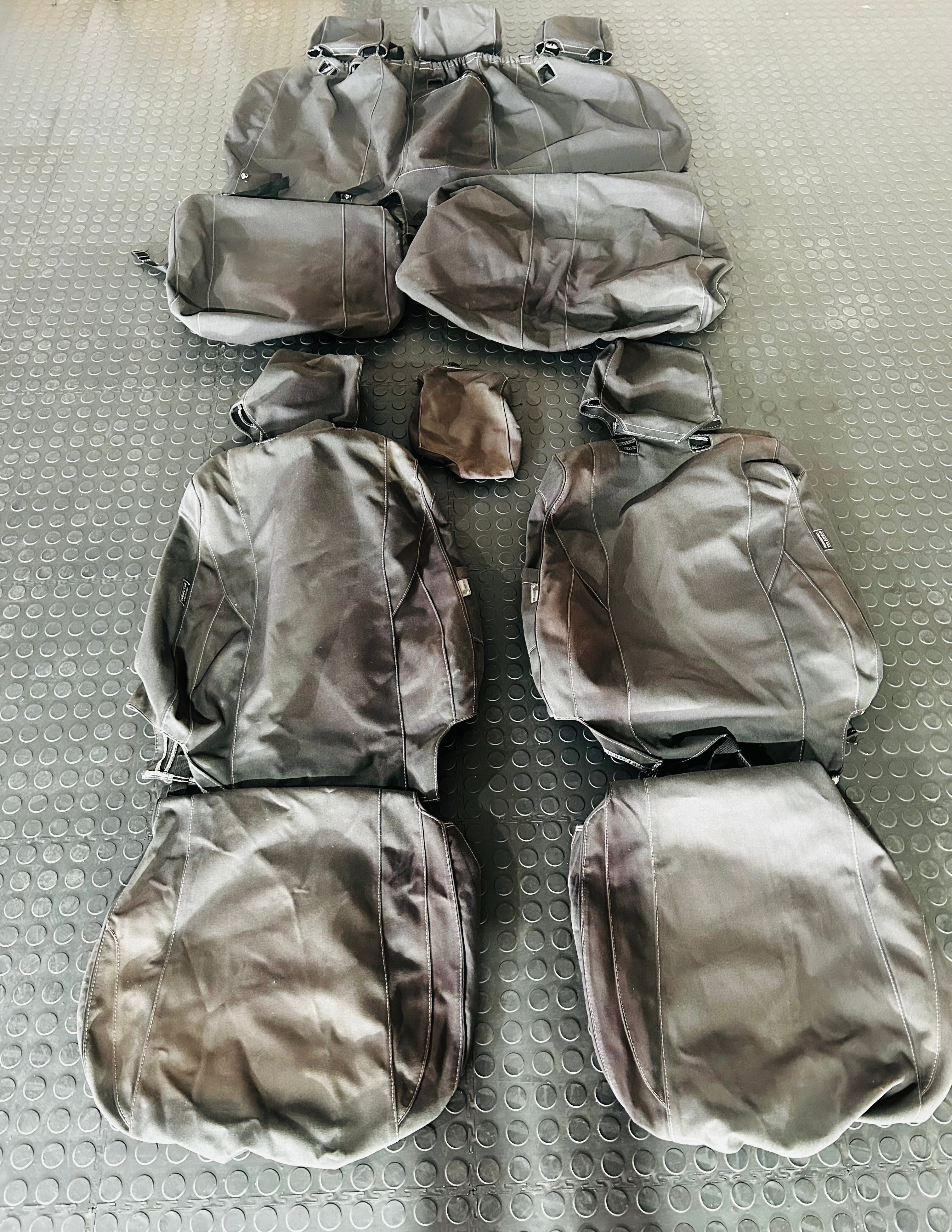 TOYOTA HILUX 2016+ GD6 ESCAPE GEAR HEAVY DUTY CANVAS SEAT COVERS  PRE OWNED