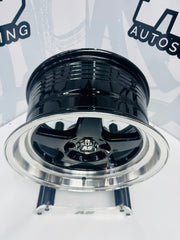 15” AS-APEX  M7699 4/100 4/114 black wheels