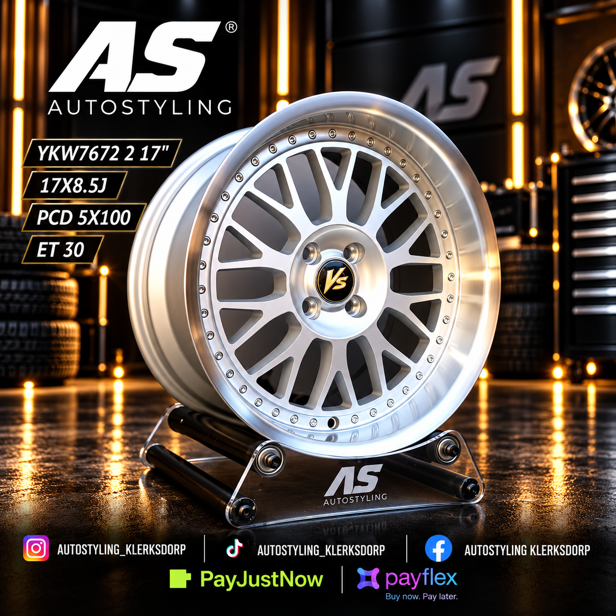 17” VS 4x100 & 5x100 PCD rims