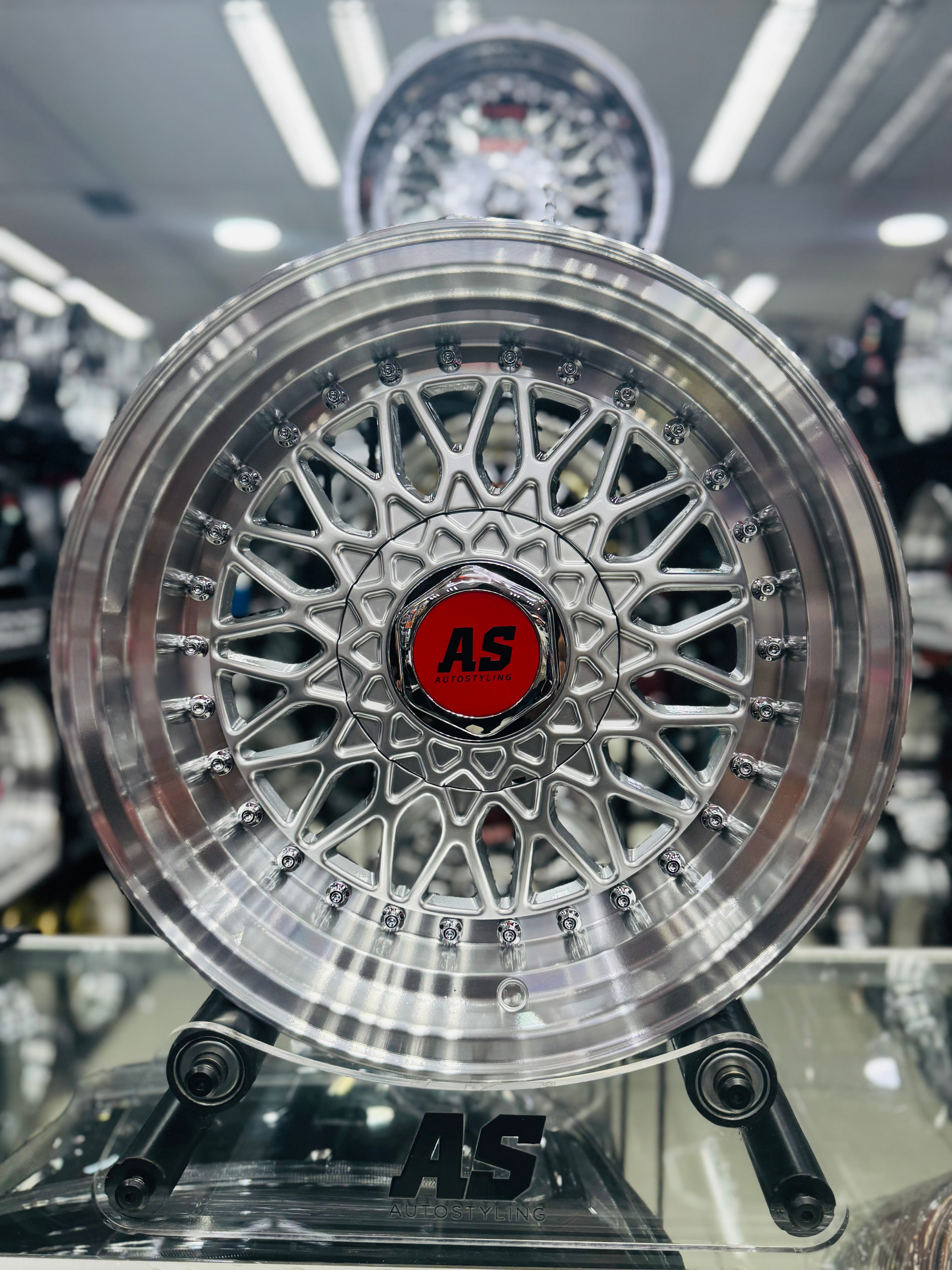 15 ” AS MESH BB5  4/100 & 5/100 multi pcd SILVER - Autostyling Klerksdorp