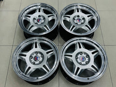 18 ” E36 M3 MOTORSPORT GERMAN SPEC FORGED RIMS SILVER NARROW WIDES WITH HIGH POLISH MIRROR LIPS - Autostyling Klerksdorp
