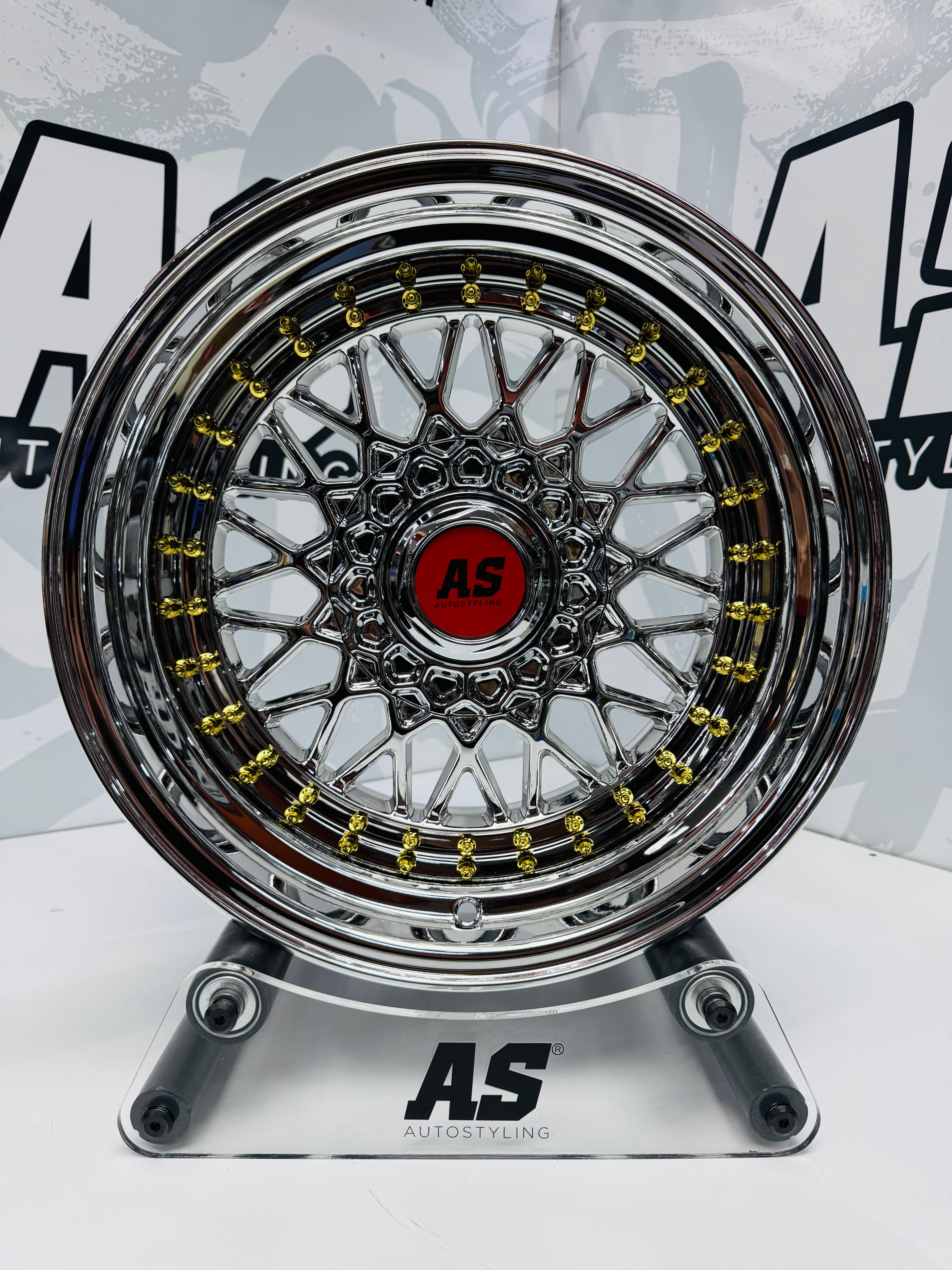 16” AS MESH BB5  CHROME 4/100PCD