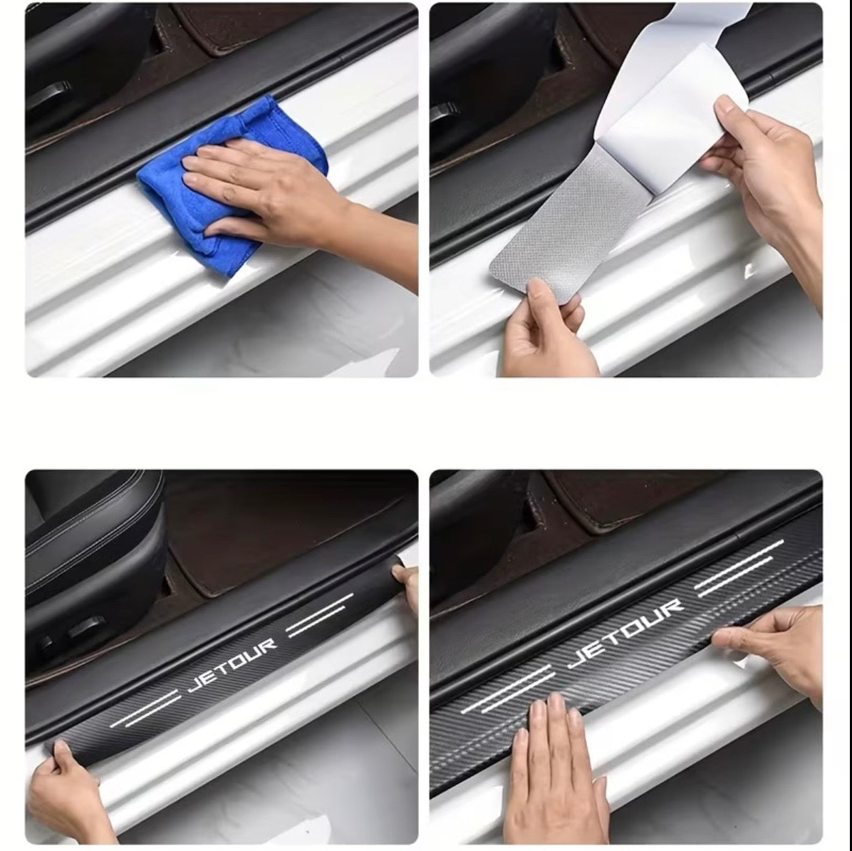 Jetour T2 (25-On) DOOR SILL PROTECTION STICKER CARBON - Autostyling Klerksdorp