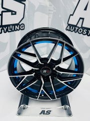 15” M8962 4x100 4x114  Machine black / blue - Autostyling Klerksdorp