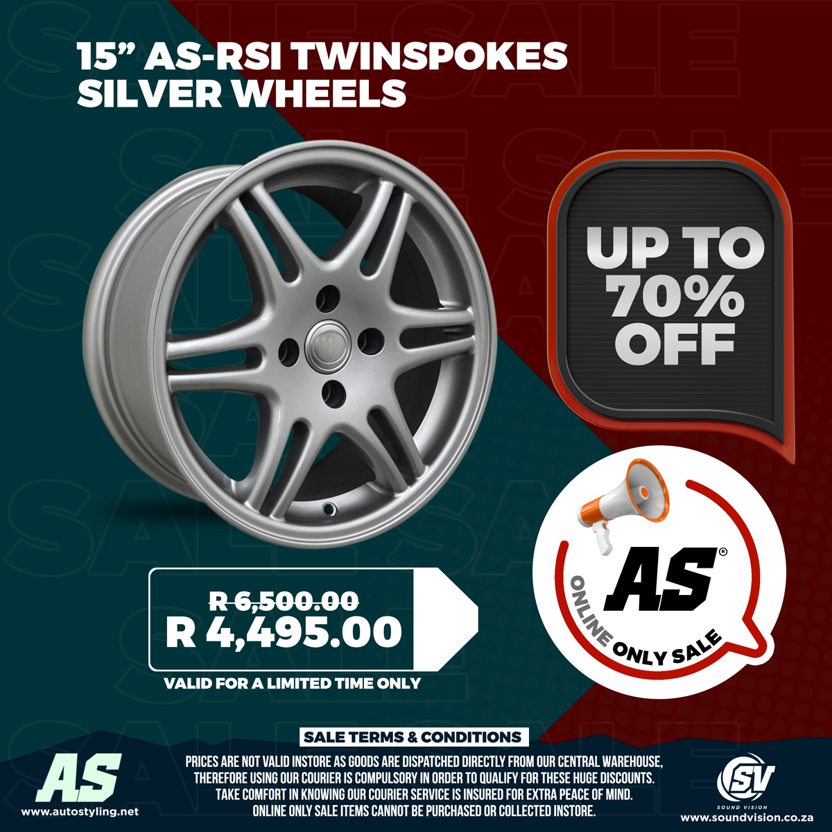 15” AS-RSI TWINSPOKES SILVER – Autostyling Klerksdorp