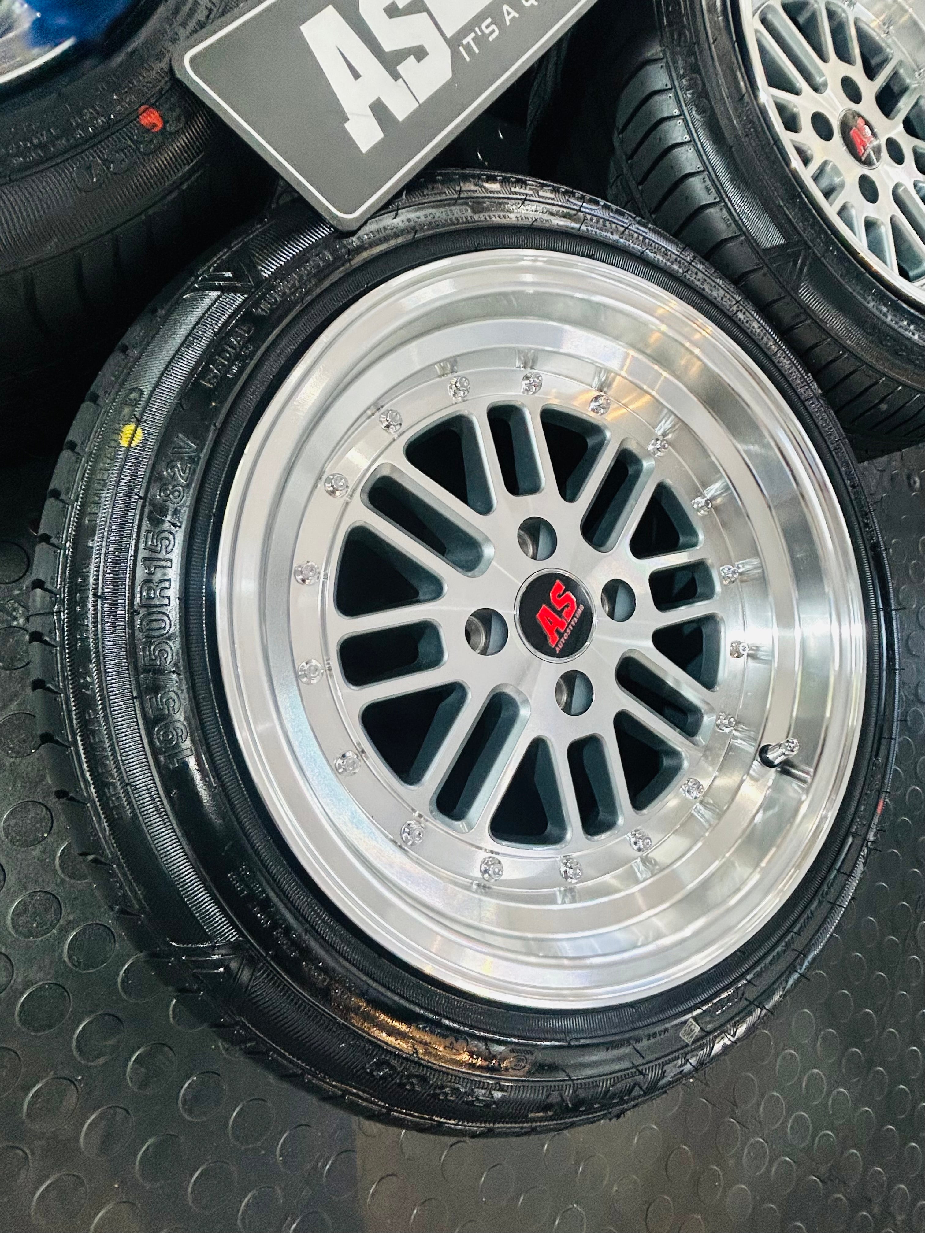 RIM & TYRE COMBO DEAL 15” 2009   4x100 + 195/50/15  TYRES  - BRAND NEW