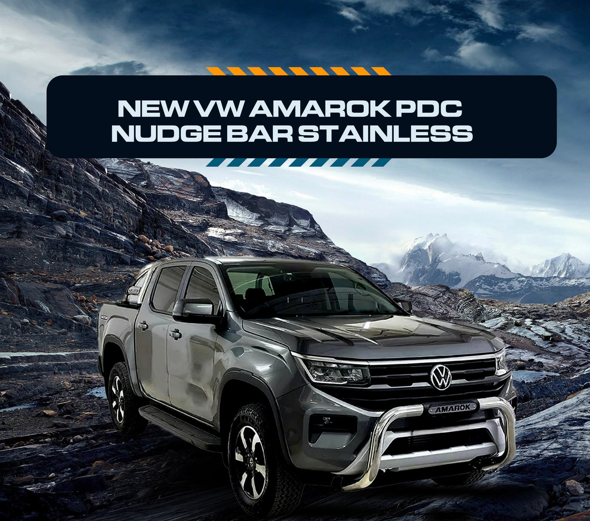 New VW Amarok PDC Nudge Bar Stainless