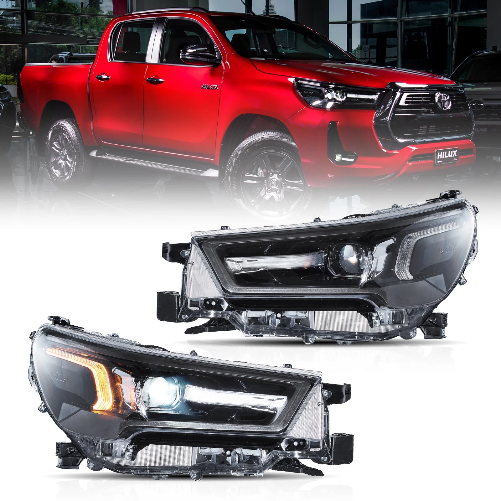 VLAND LED Headlights For 2020-2024 Toyota Hilux /Revo Front Lights (Pair)