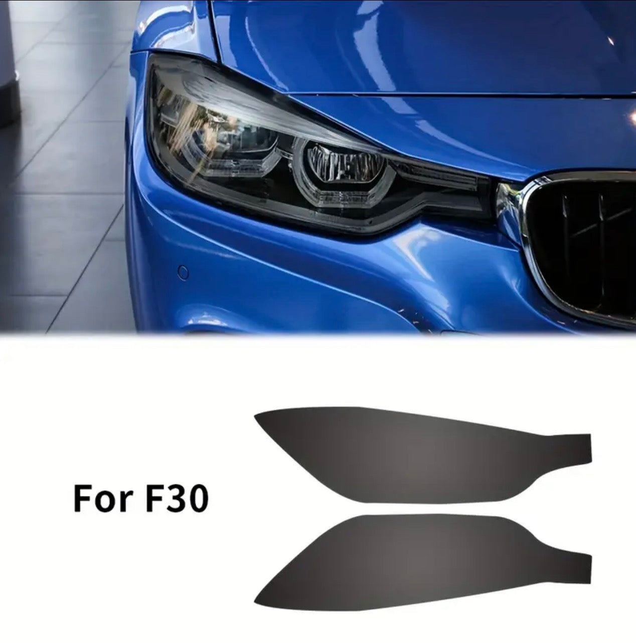 BMW F30 HEADLIGHT TINT SMOKED PRECUT
