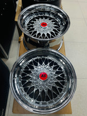 17” AS® CHROME WITH CHROME STUDS  4x100 & 5x100 10j