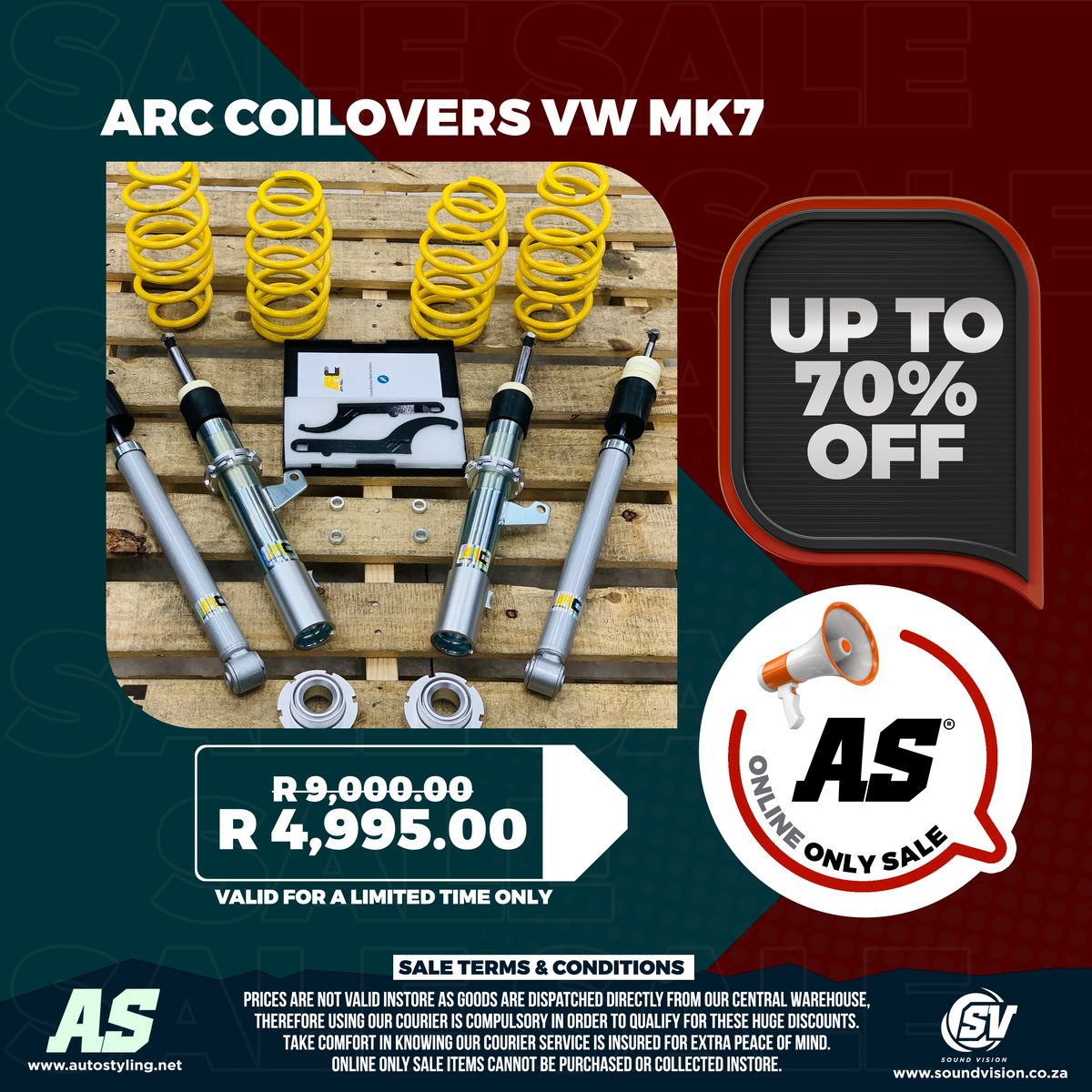 ARC COILOVERS VW MK7 - Autostyling Klerksdorp