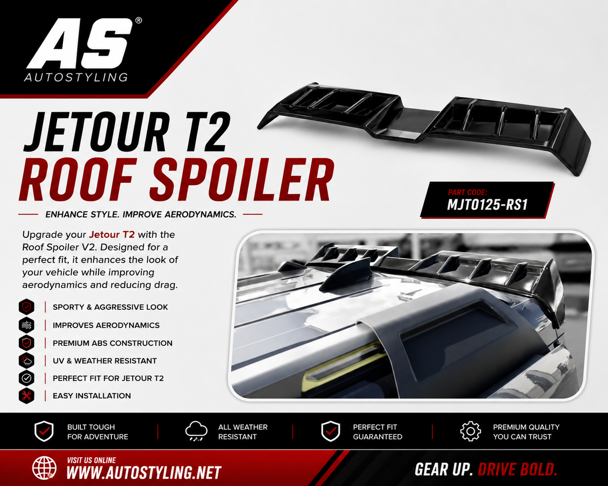 Jetour T2 (25-On) Gloss Black V2 Roof Spoiler Wing - Autostyling Klerksdorp