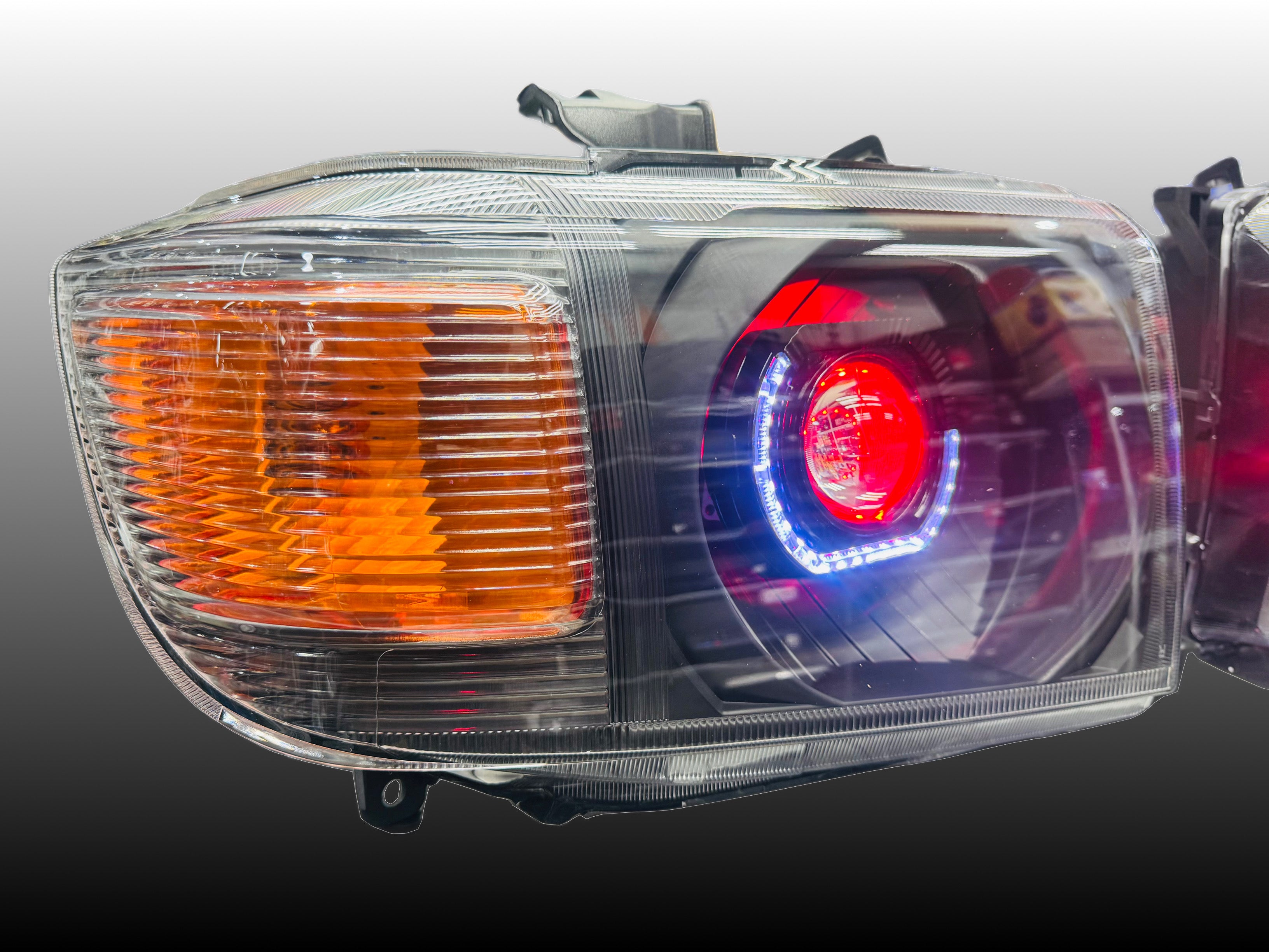TOYOTA LANDCRUISER 79 2008-2023 ANGRY EYE LED HEADLIGHTS with Color control app on your phone