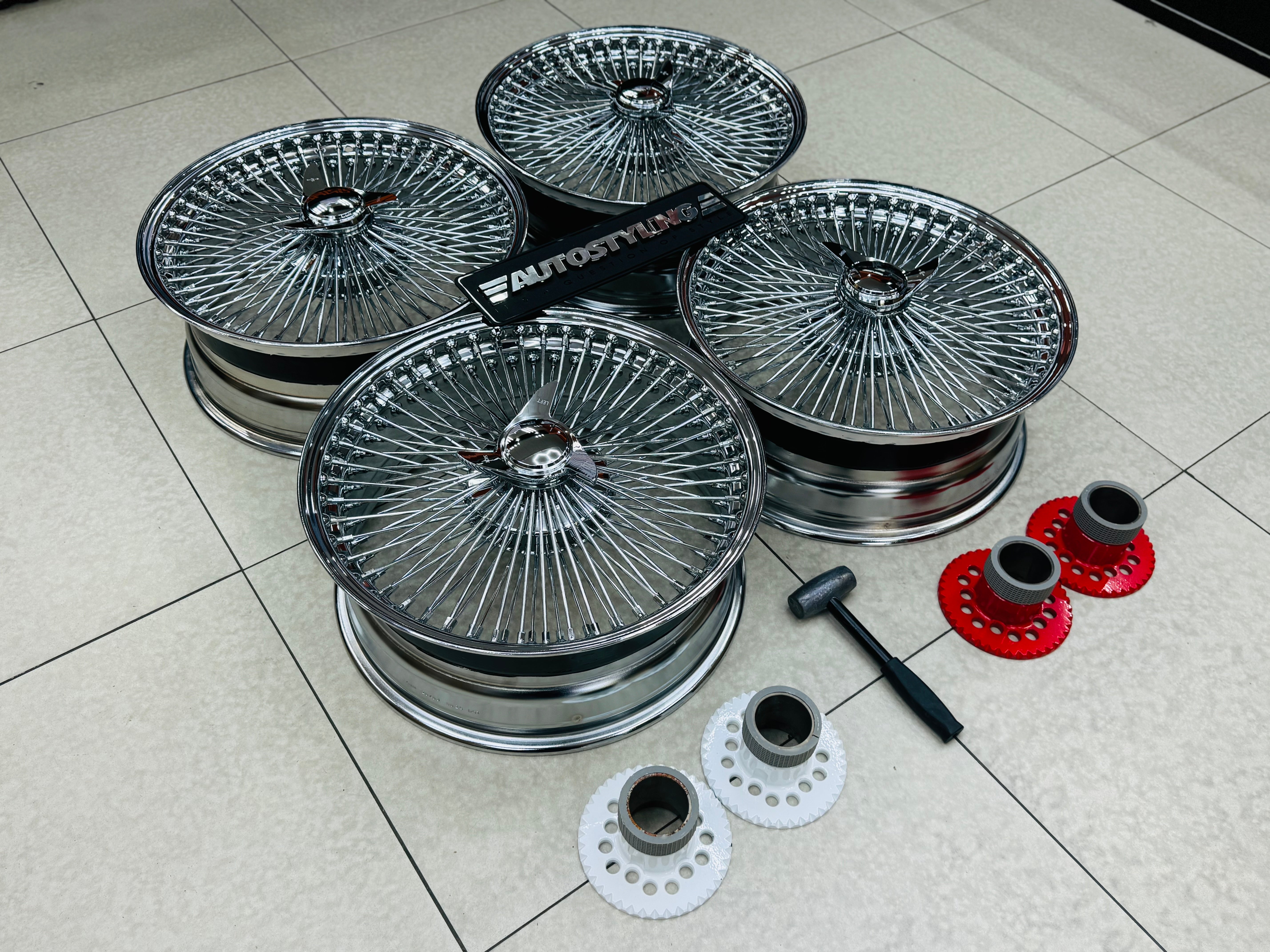 20” AS - 1000 SPOKE WIRE WHEEL FITS ALL CARS