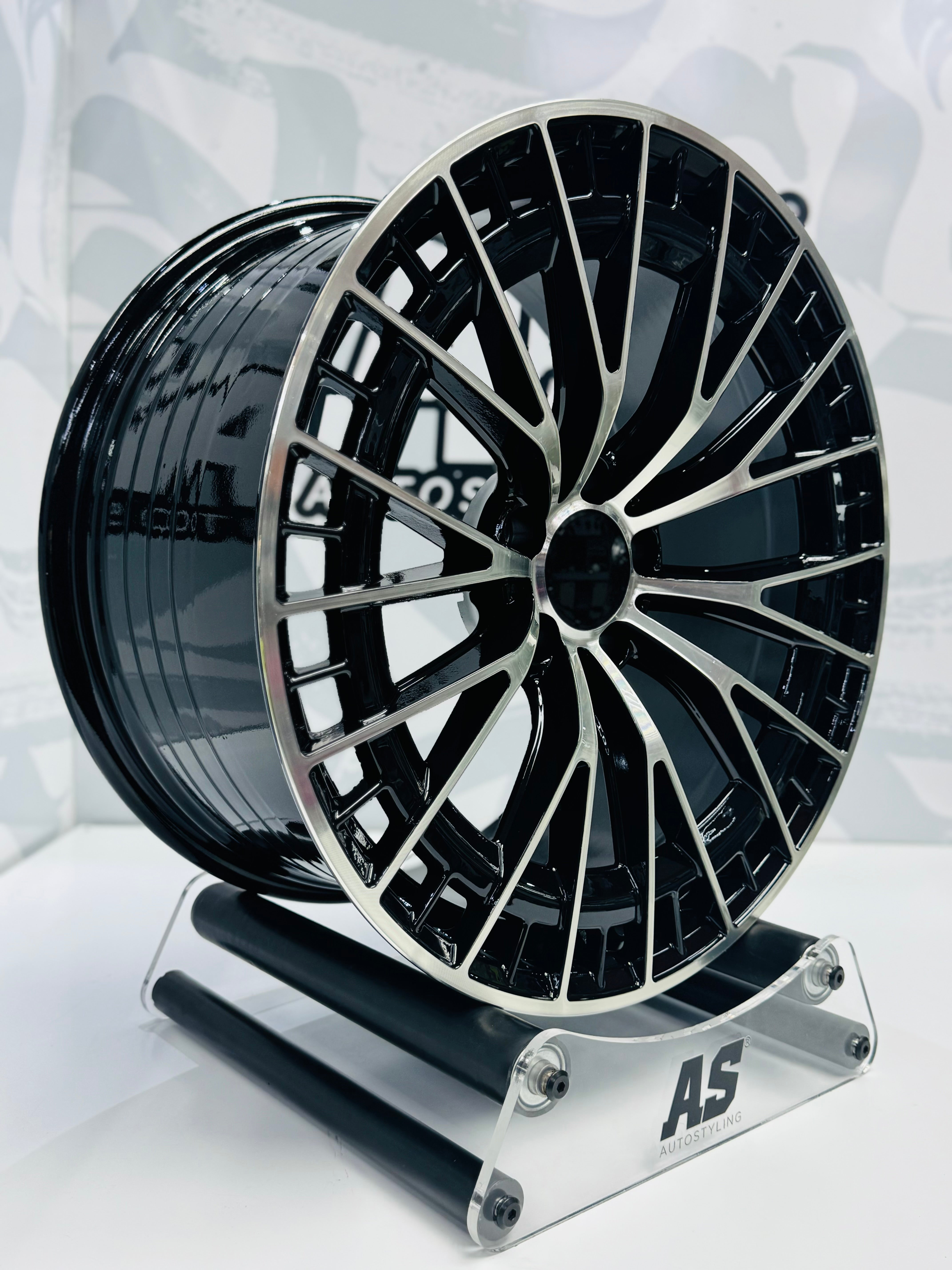 19” AMG MACHINE BLACK 5x112 narrow wide wheels - Autostyling Klerksdorp