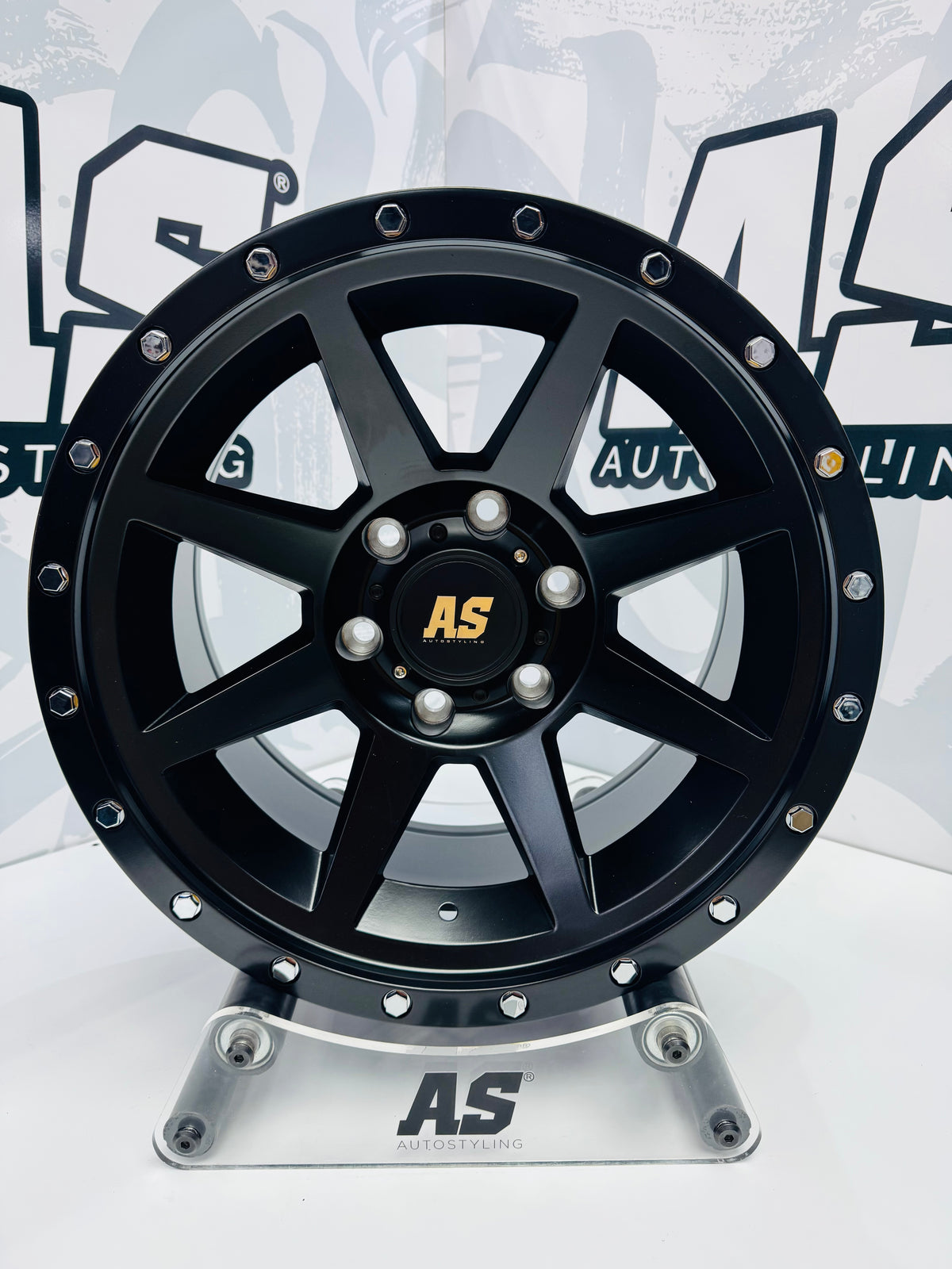 17” AS-8003 4x4 rims  6/139 PCD MATT BLACK