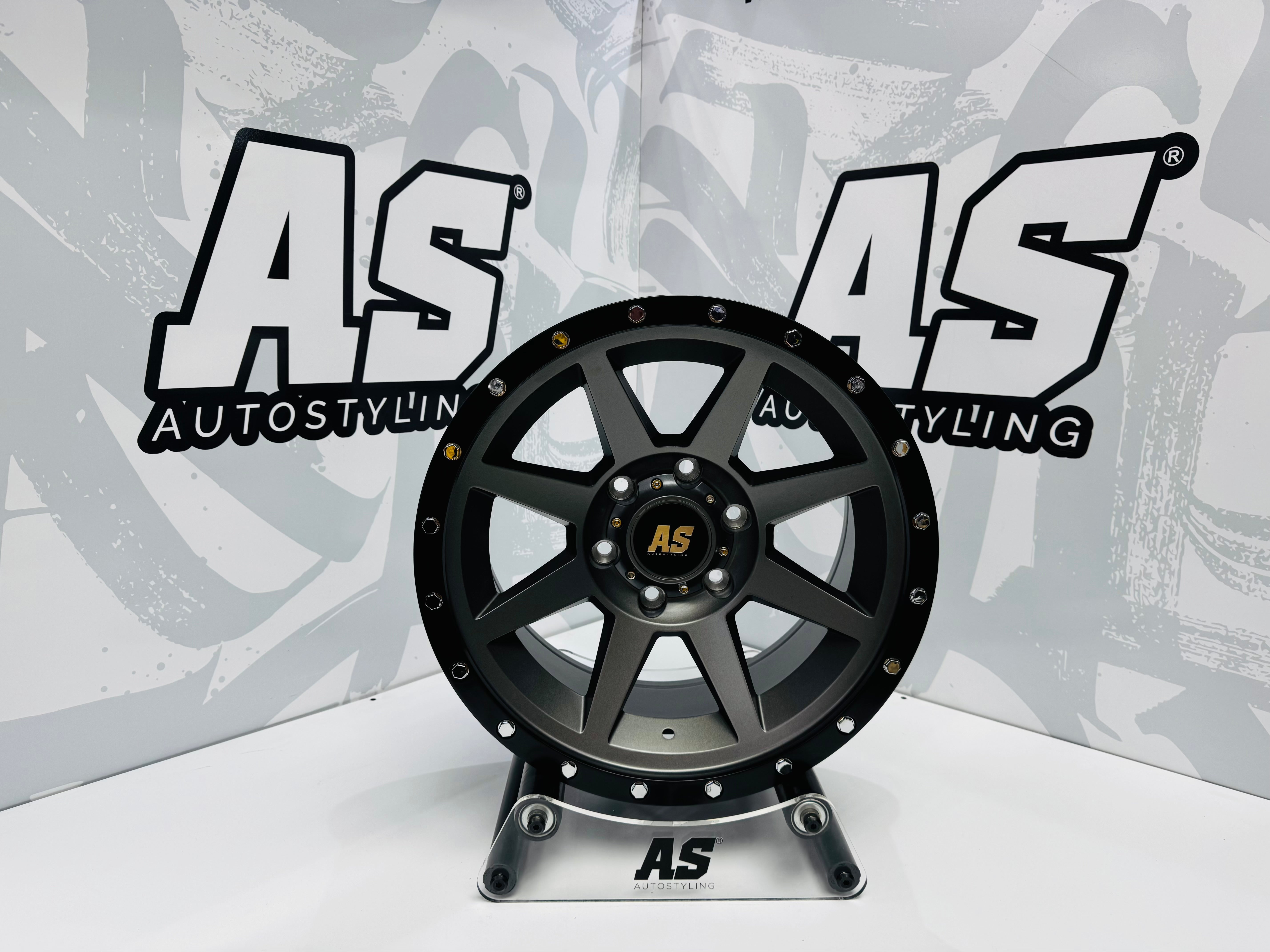 17” AS-8003 4x4 rims  6/139 PCD MATT GREY