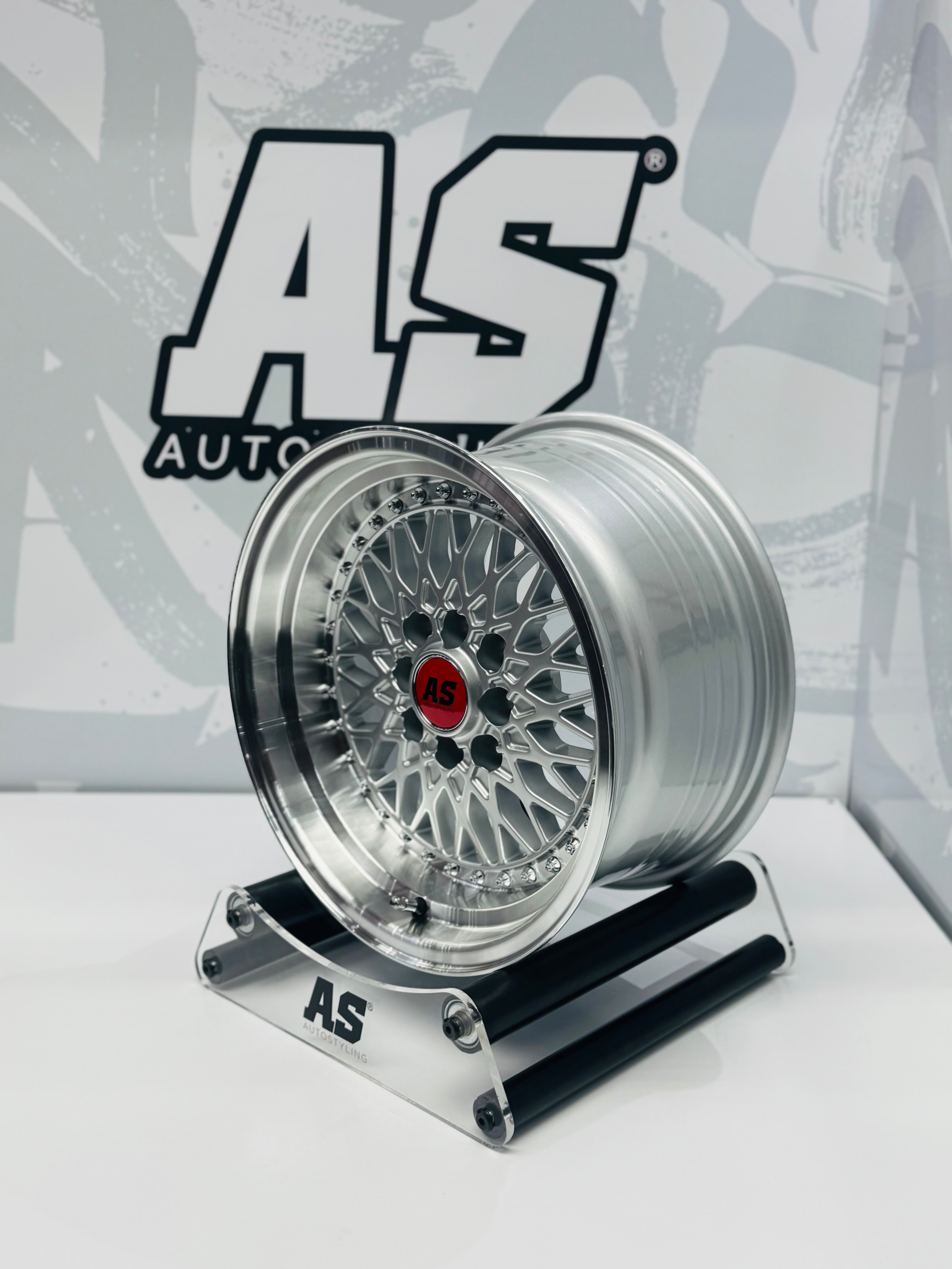 15” AS-7569 MESH  SILVER  4/100 4/114 wheels