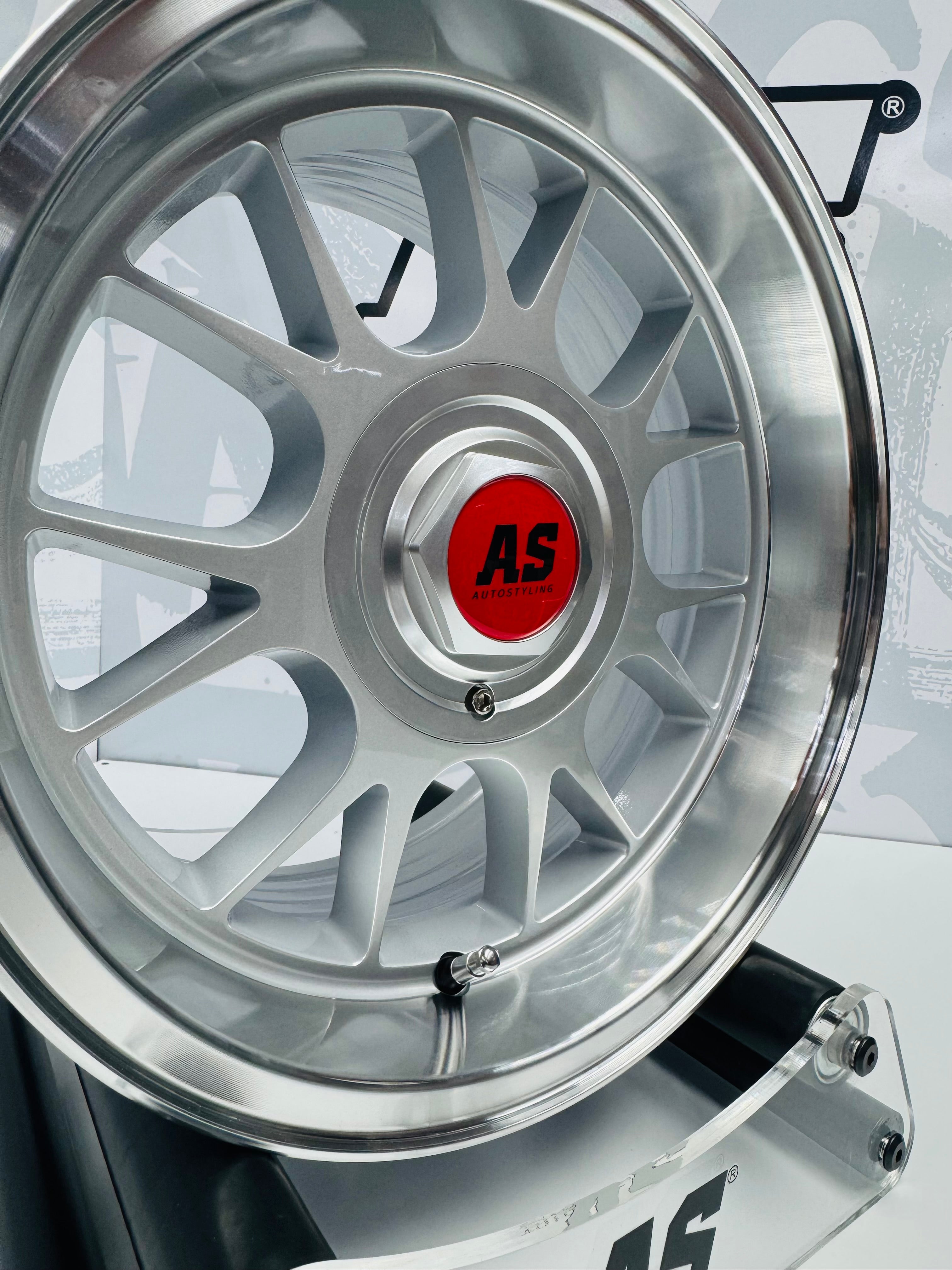 15” AS- 7566  5x100 & 5x114 Silver machine face wheels
