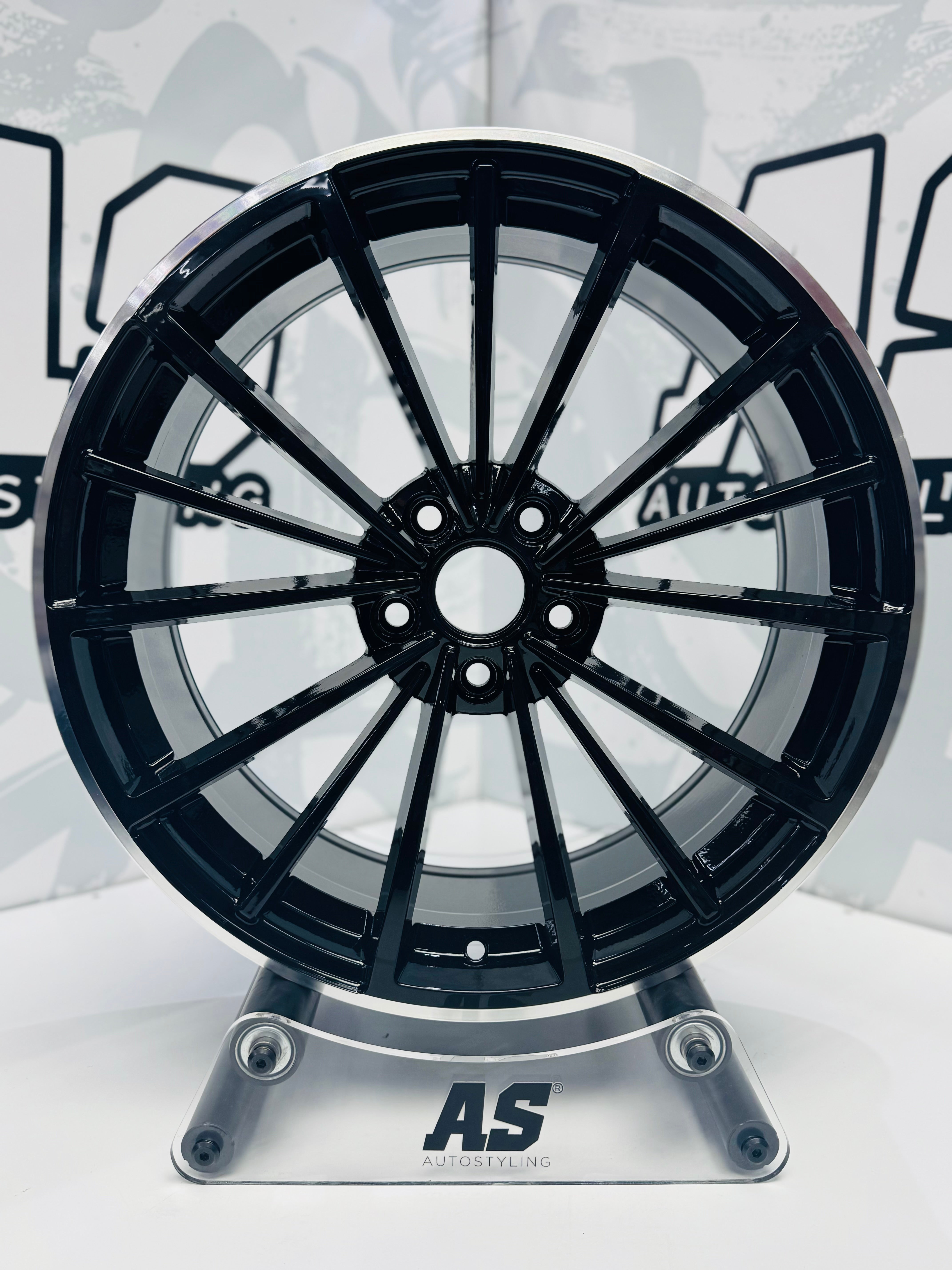 19" AS-CLUBSPORT 2 5/112 black silver lip wheels - Autostyling Klerksdorp